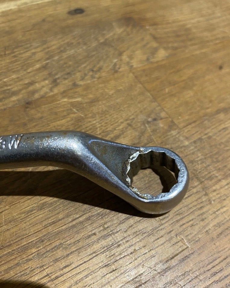 Vintage King Dick Offset Ring Spanner Ddw205 , 3/8bs, 5/16W + 7/16BS , 3/8W