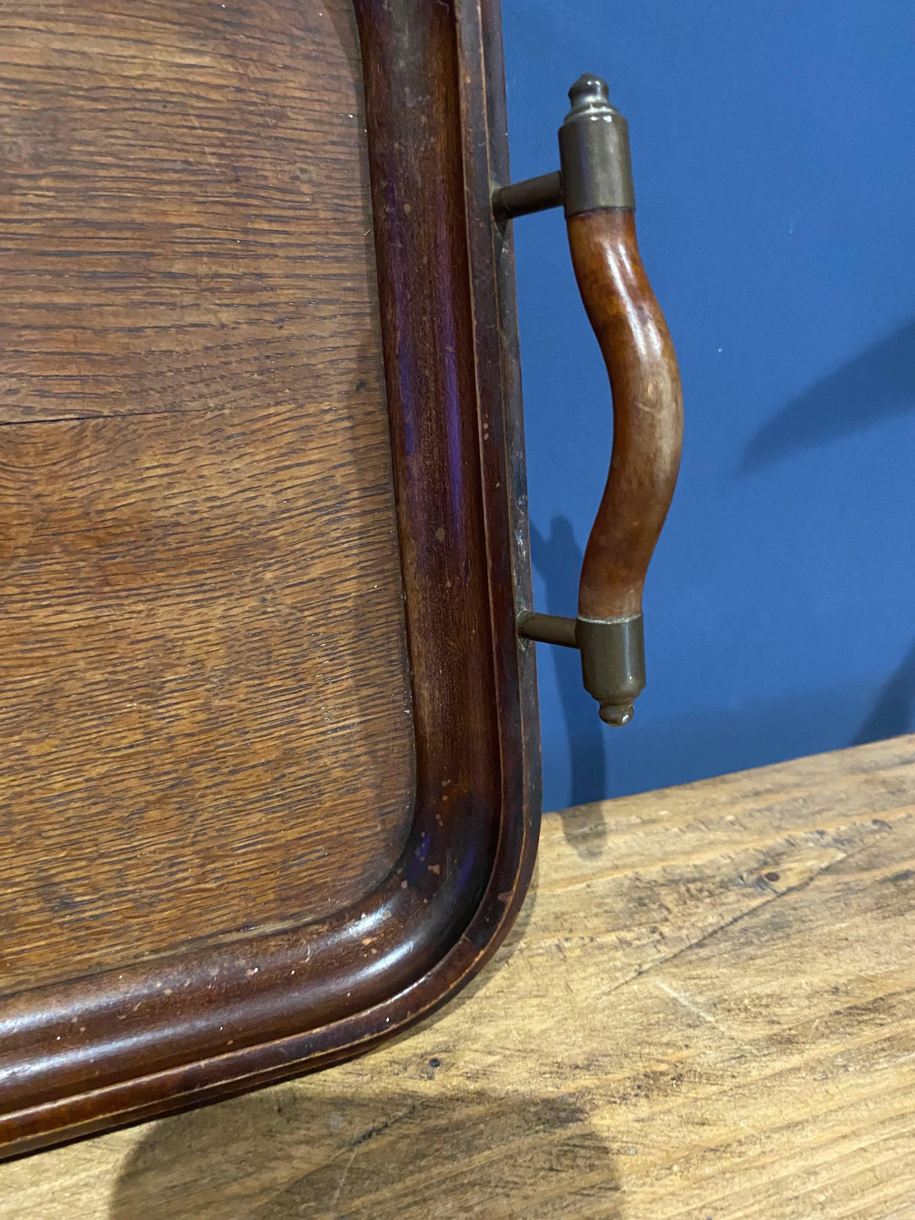 Beautiful Small Edwardian Sandwich/ Breakfast Tray . Wooden Tray, Tea Tray