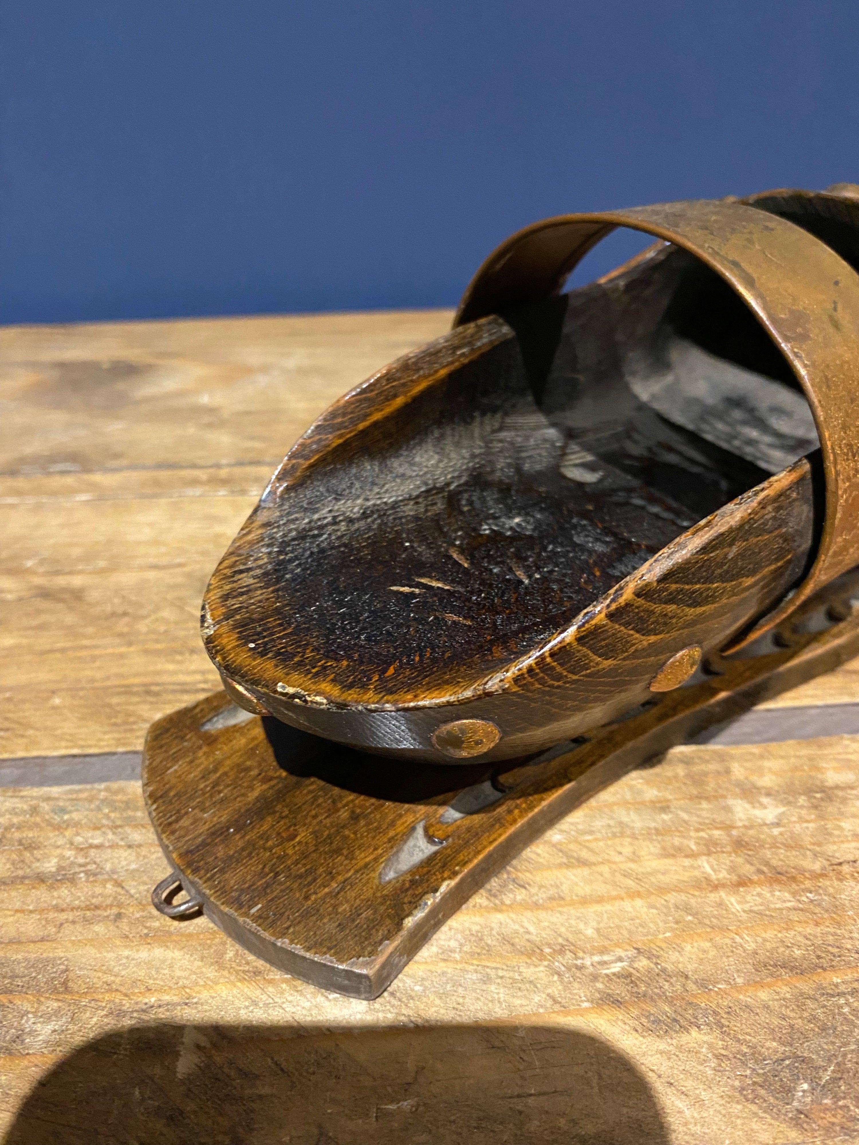 Vintage Carved Clog Wall Pocket , Wall Hanger