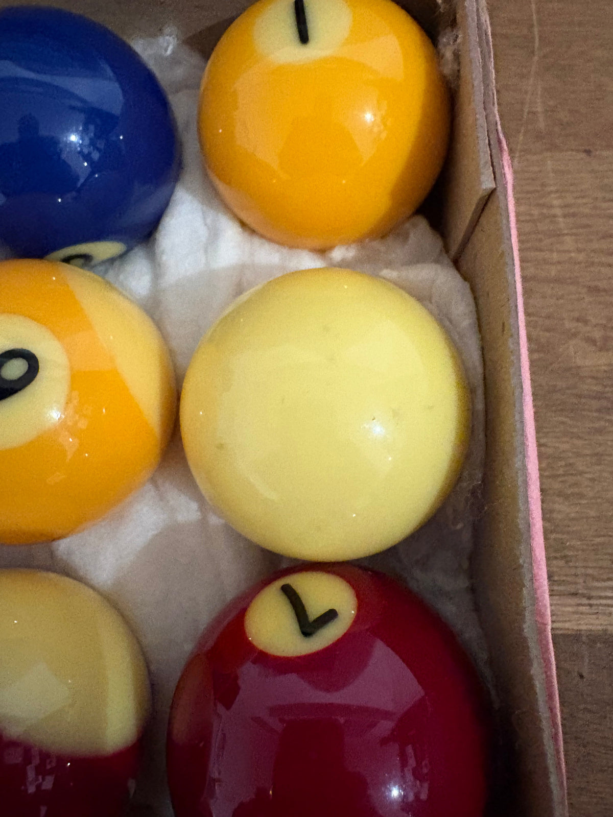 Vintage Vitalite Pool Ball Set , 1.7/8 Size .
