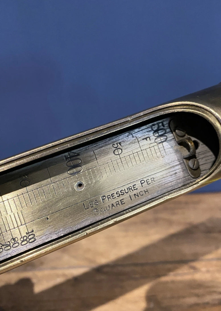 Antique/ Vintage Brass Steam Thermometer, Industrial / Steam Engine