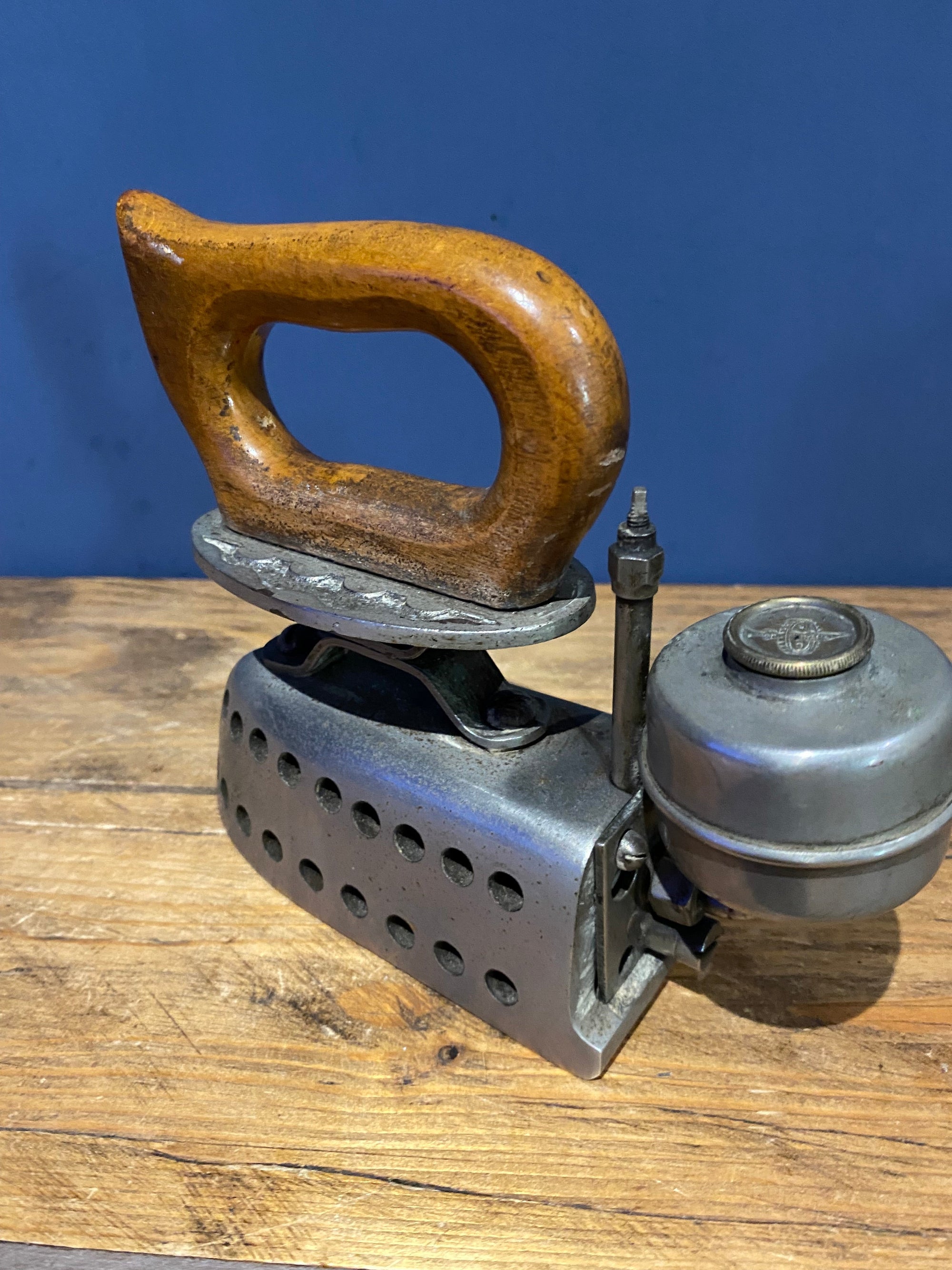 Antique C K Spirit Iron Fuel Flat Iron Vintage Paraffin Alcohol Iron Complete