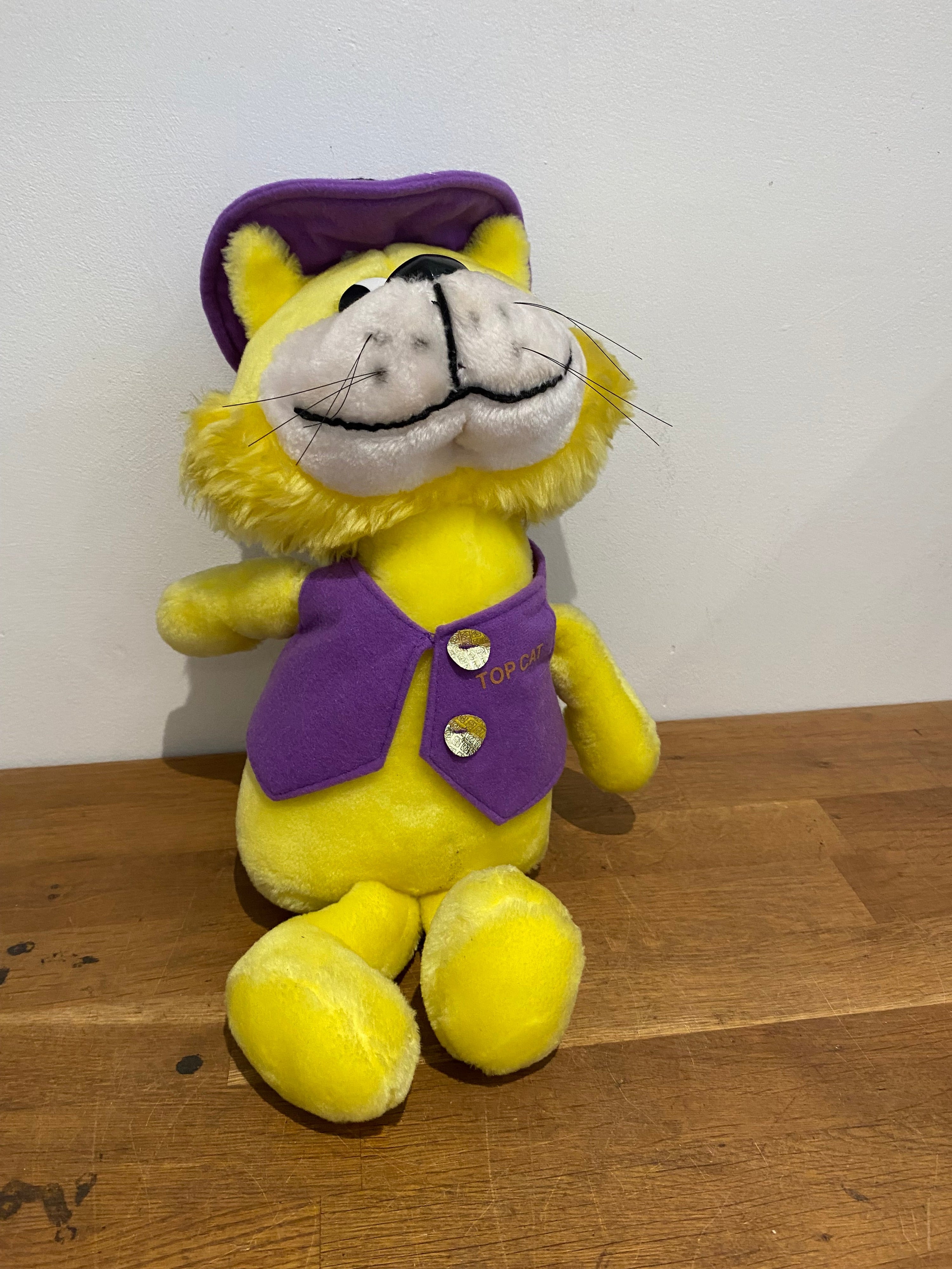 Vintage 1990 Top Cat Cuddly Toy , Hanna Barbera, Plush