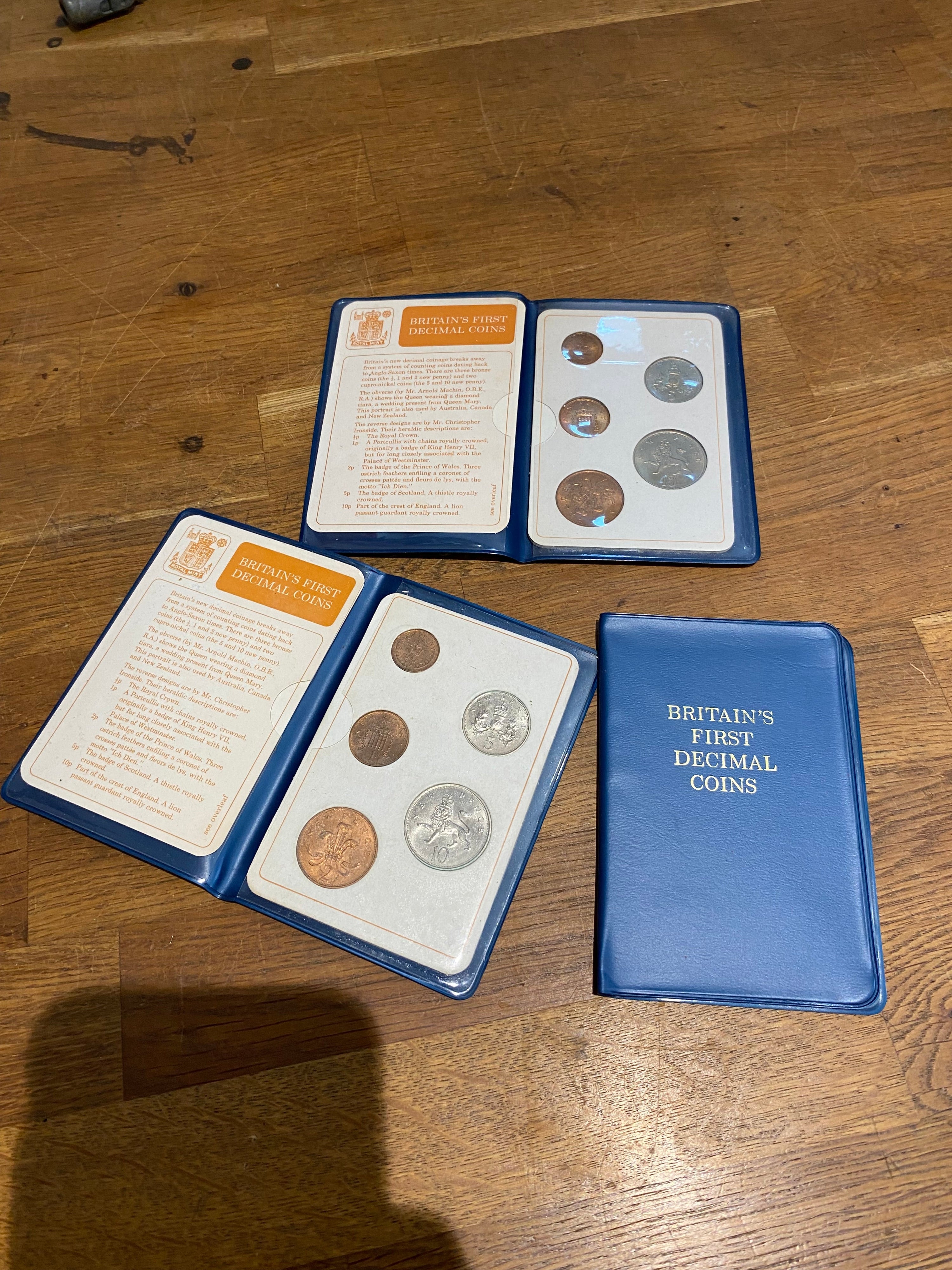 Britains First Decimal Couns Sets X3 , 1971