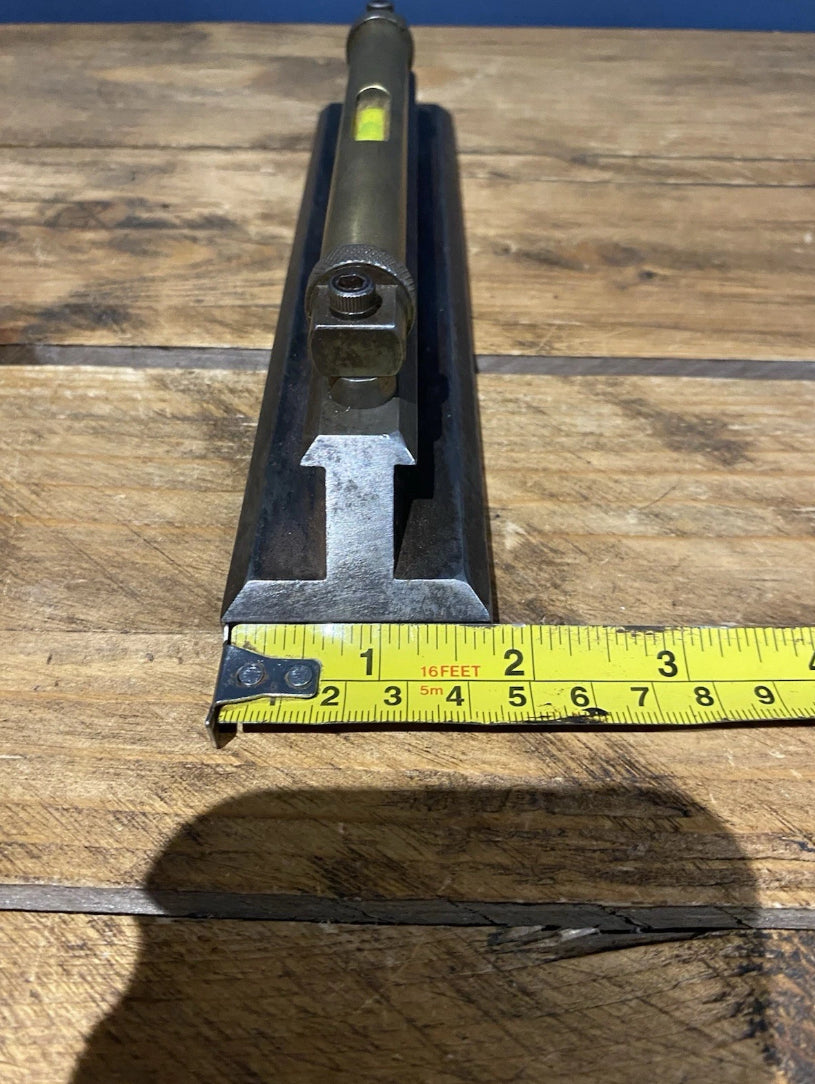 Antique Brass And Cast Machine Level, Spirit Level