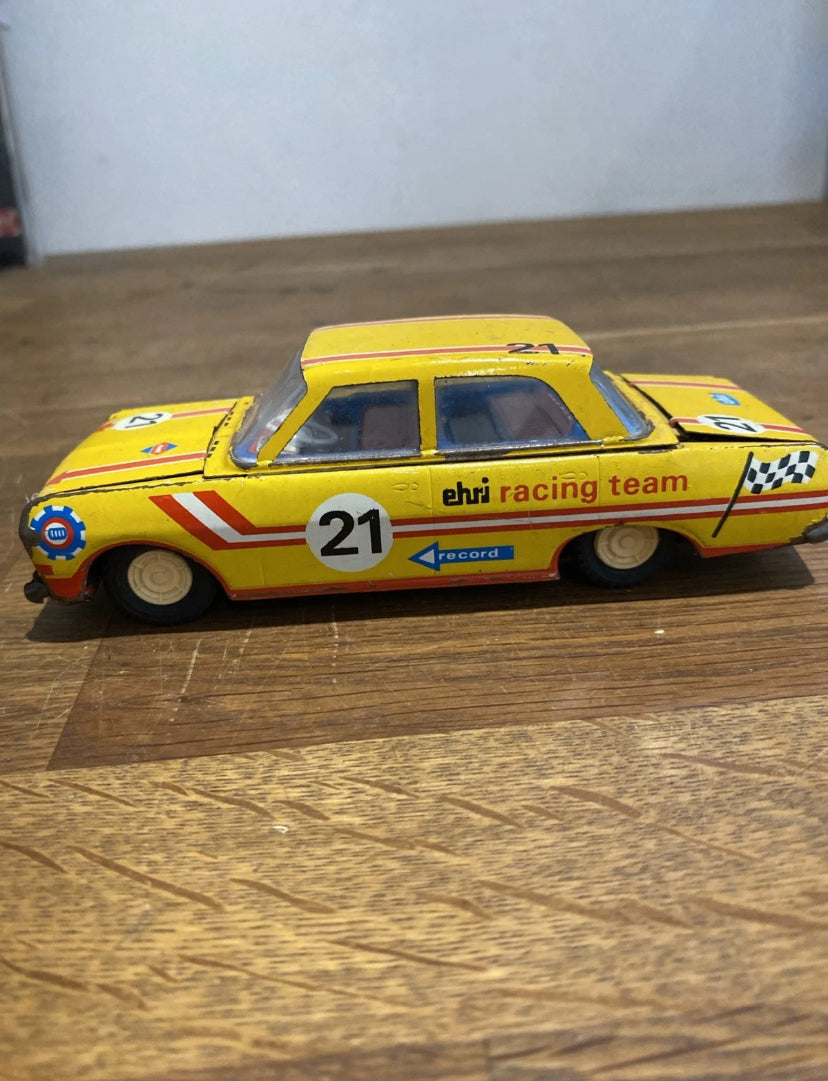 Vintage Rare Ehri Racing Team , Tin Plate Toy Car