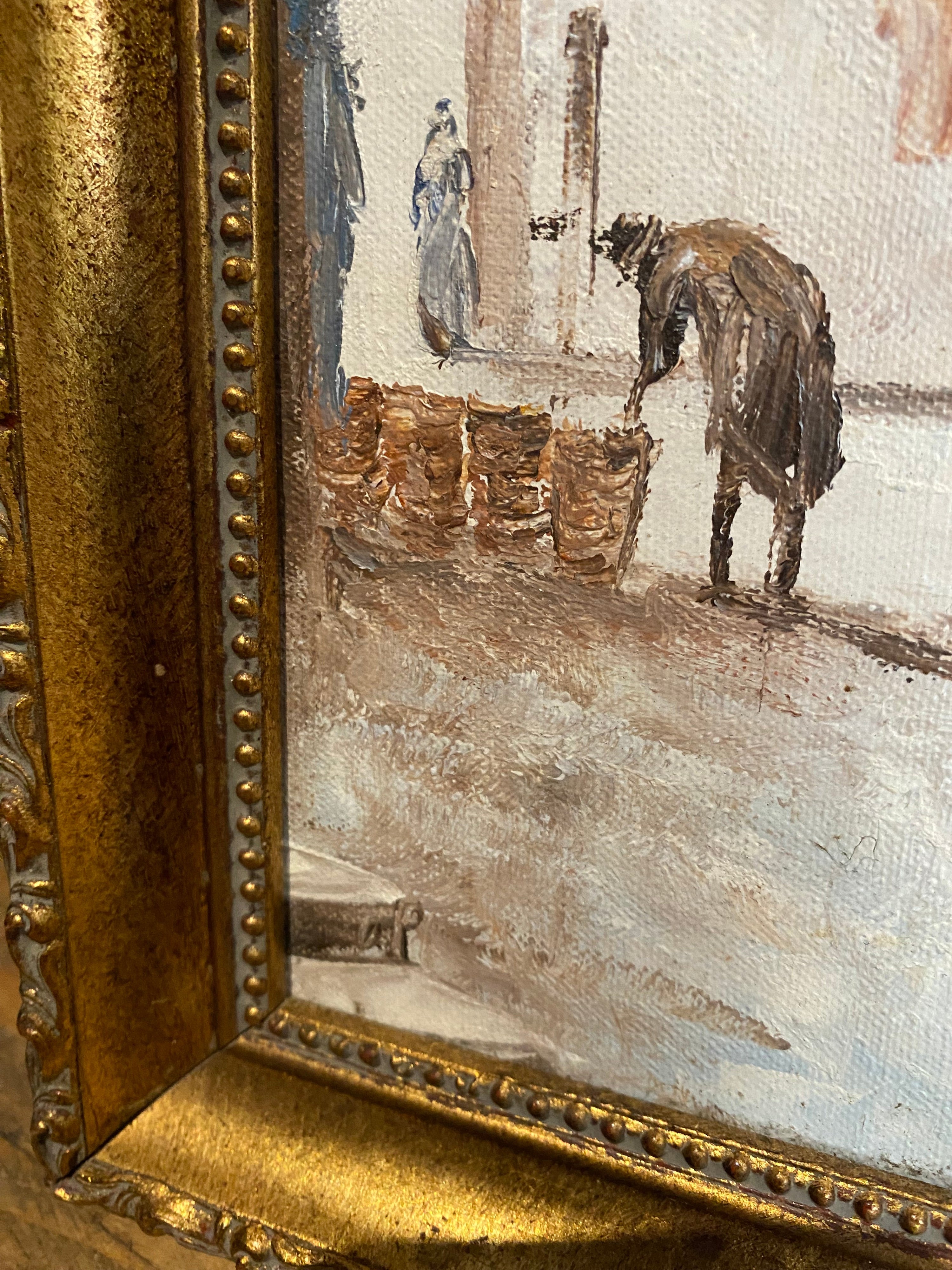 Antique C Wilson Painting, Oil On Canvas
