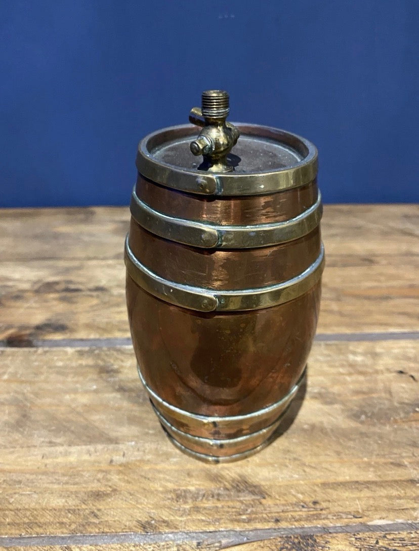 Scratch Built Copper And Brass Barrel , With Tap.