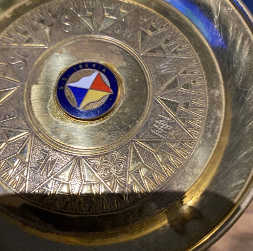 Vintage S.S. Iberia Brass Pin Tray