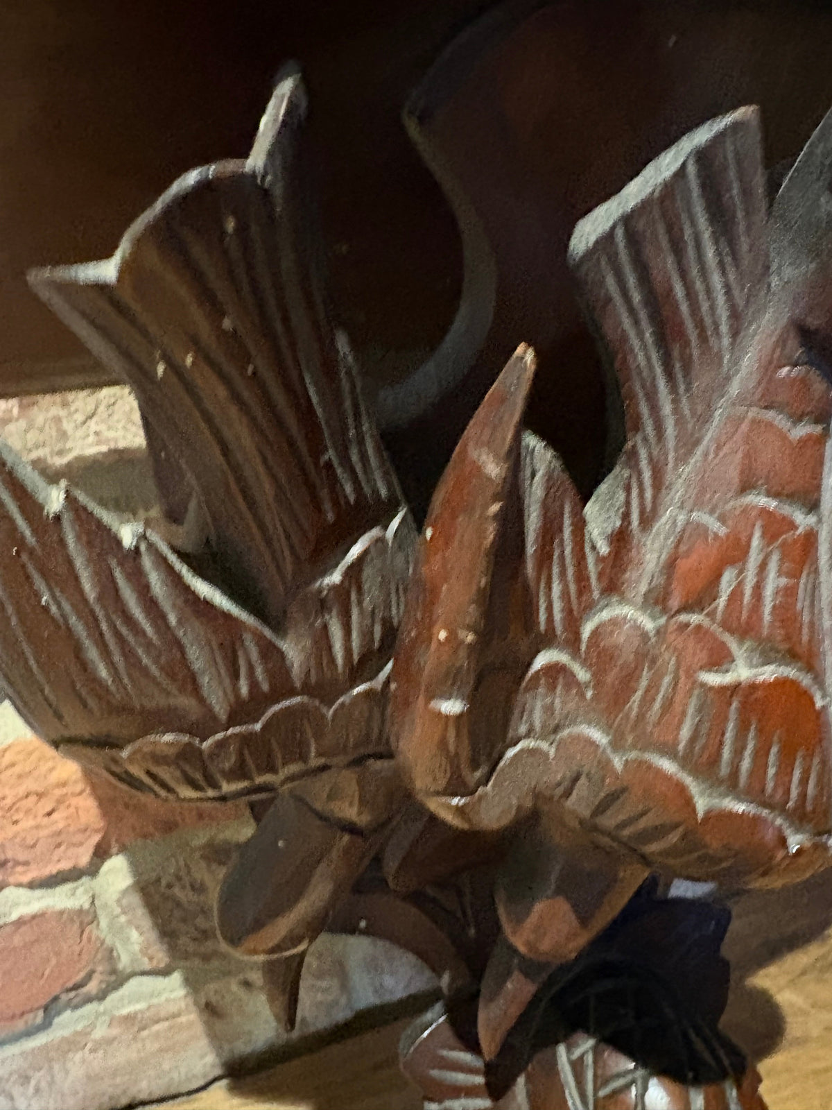Antique Carved Wood Shelf , Clock Shelf , Austrian . Black forest?