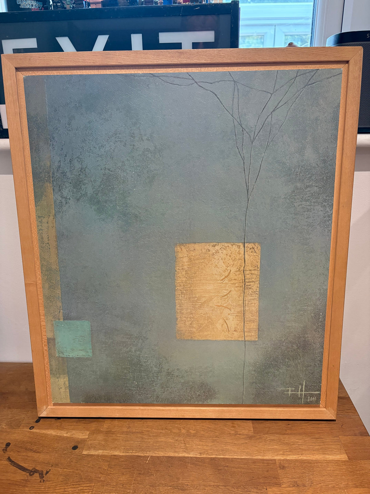 Large Frank Jensen Framed Print On Board. Jensen No19 Box II , 19.5 In X 22.5 In