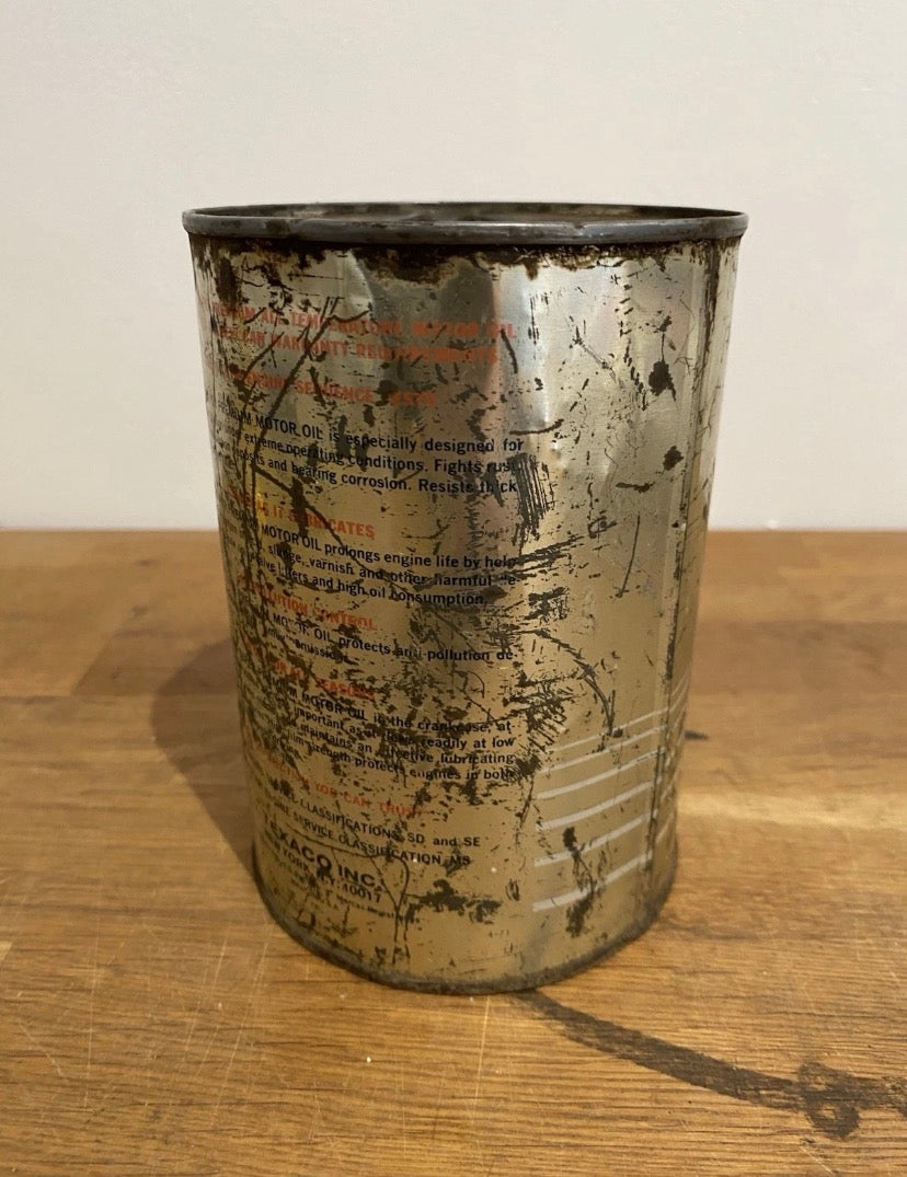 Vintage Texaco Havoline American Quart Oil Can / Tin