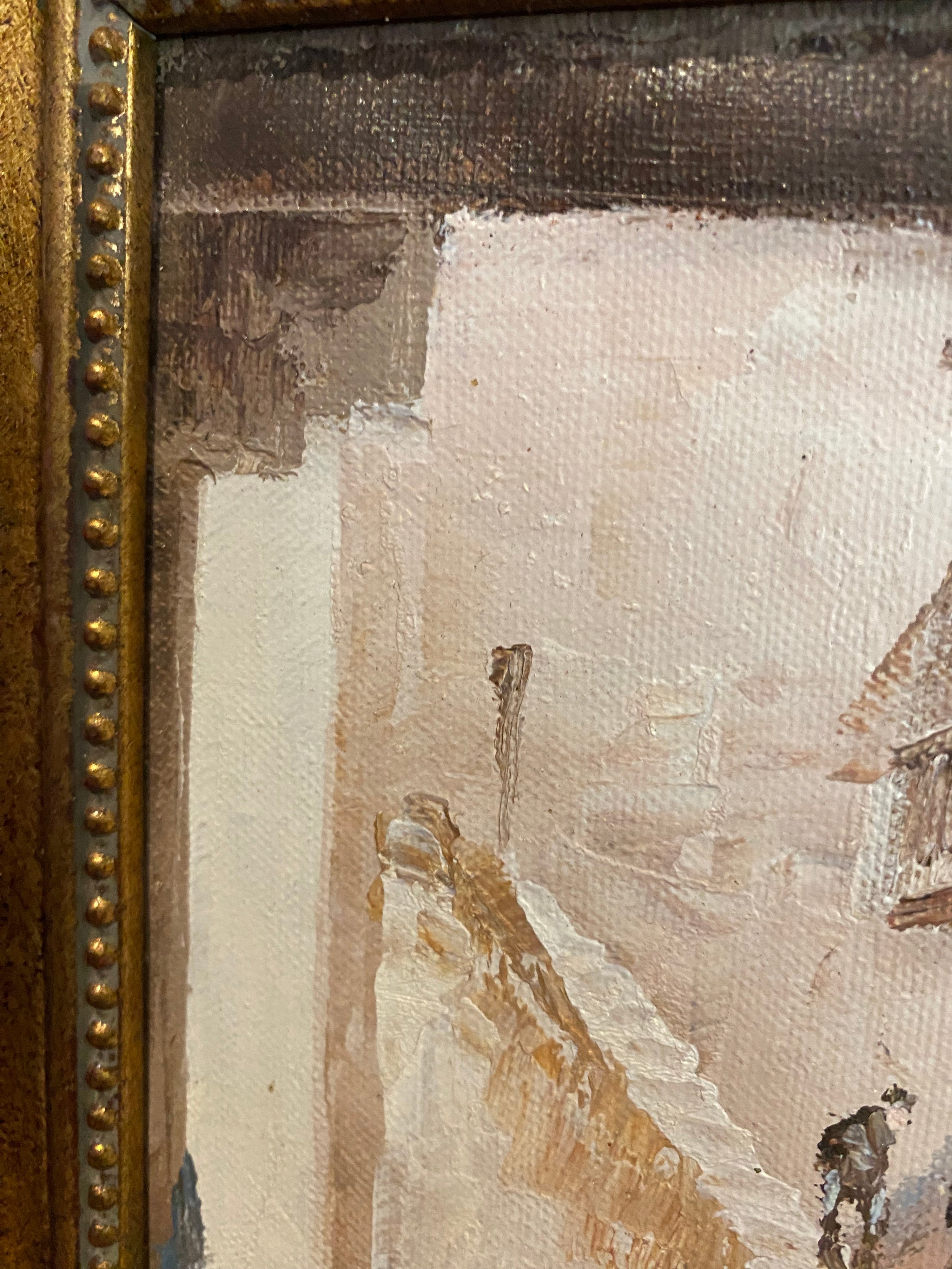 Antique C Wilson Painting, Oil On Canvas