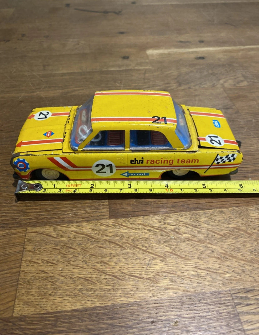 Vintage Rare Ehri Racing Team , Tin Plate Toy Car