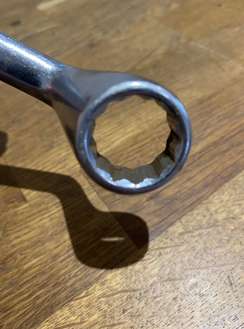 Vintage Bedford Offset Ring Spanner , 3/4af & 5/8af