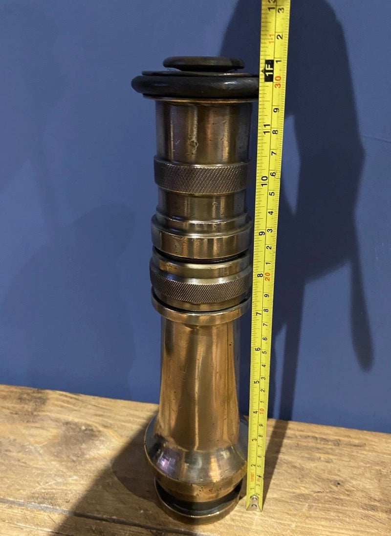 Antique Solid Brass Fire Hose Nozzle