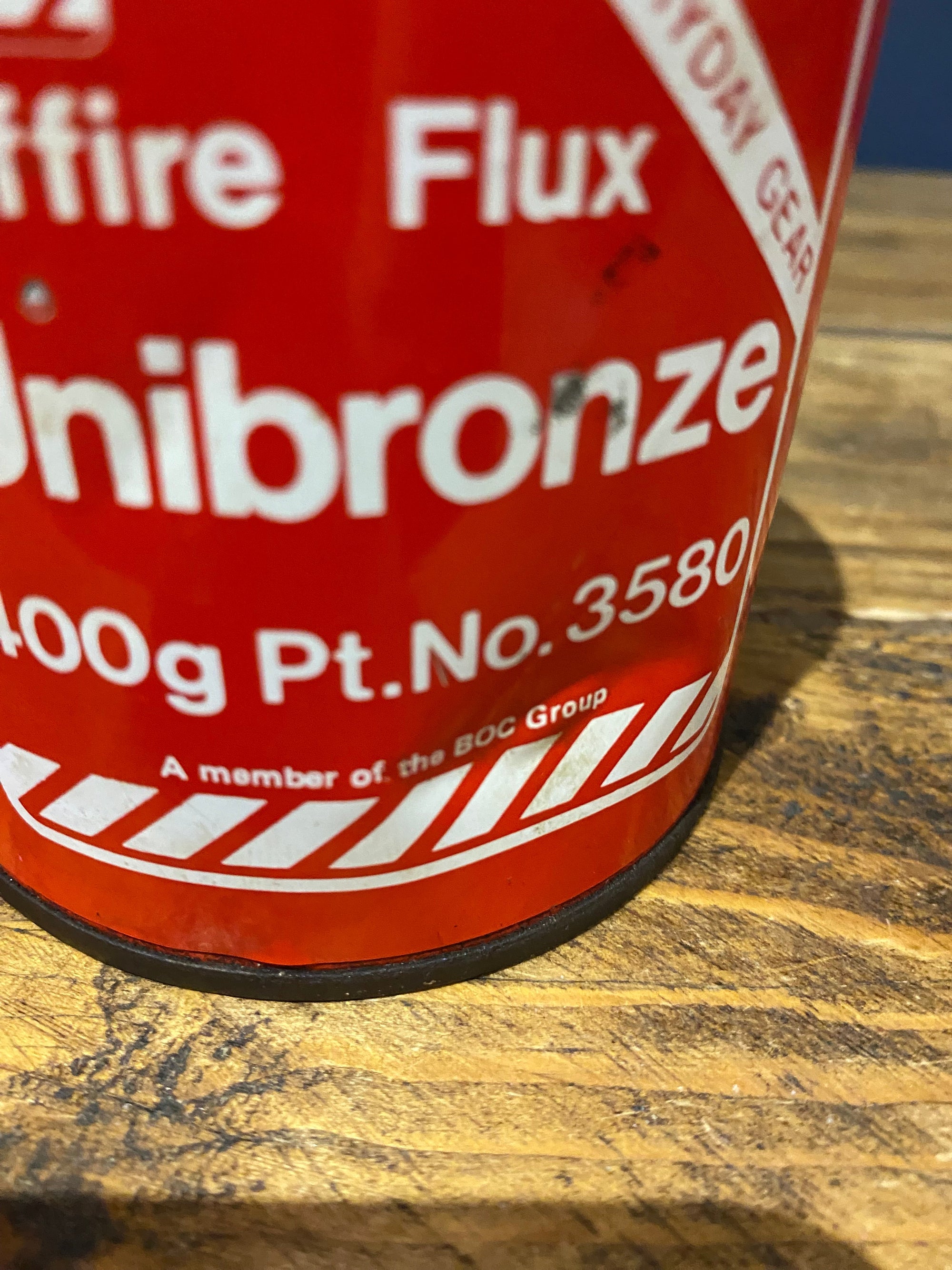 Vintage BOC Unibronze Flux Tin