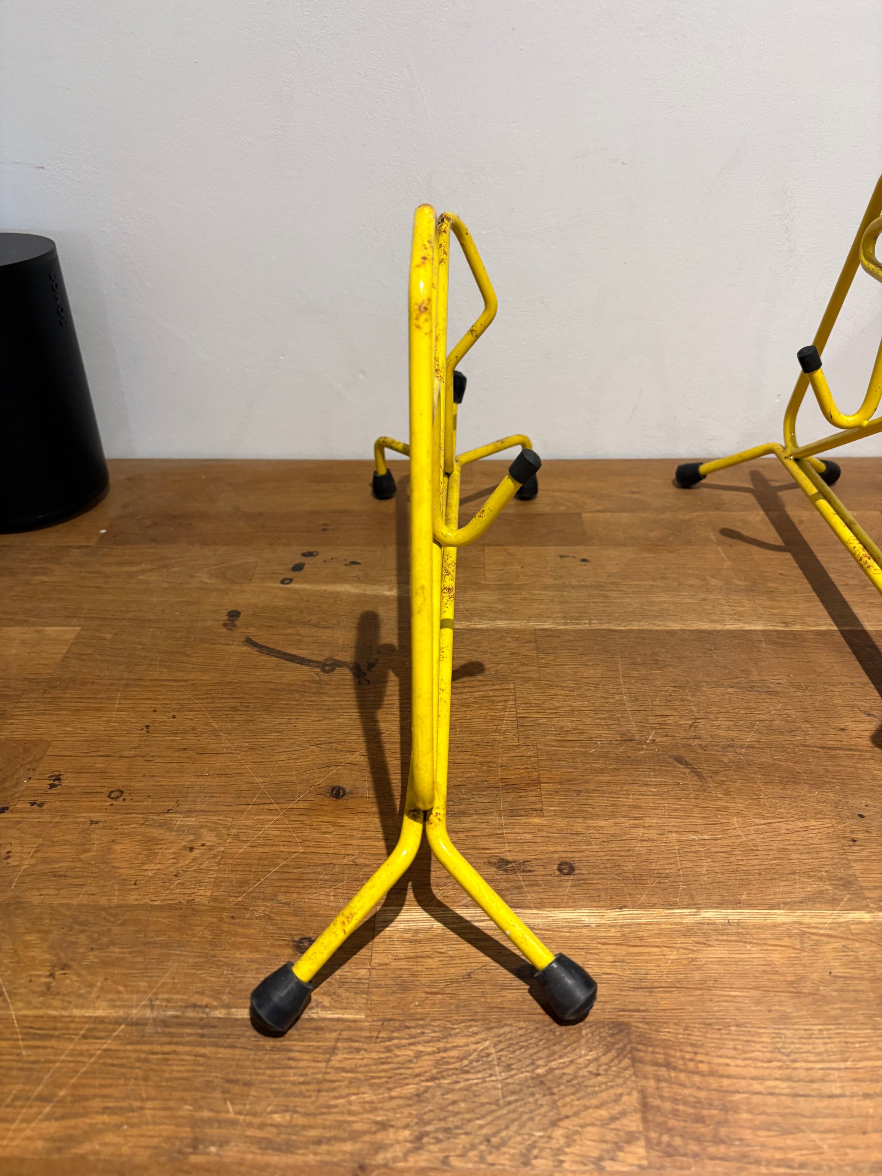 Vintage Wood Cutting Stands / Mobile Trestles, Used But Still Useable.