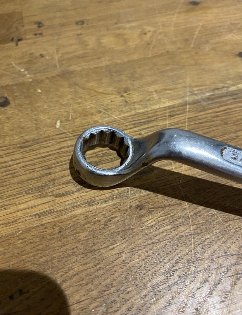 Vintage Bedford Offset Ring Spanner , 3/4af & 5/8af