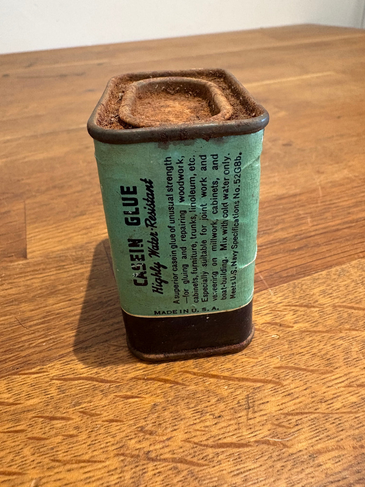 Vintage Laux Casein Glue  Tin , Display Item