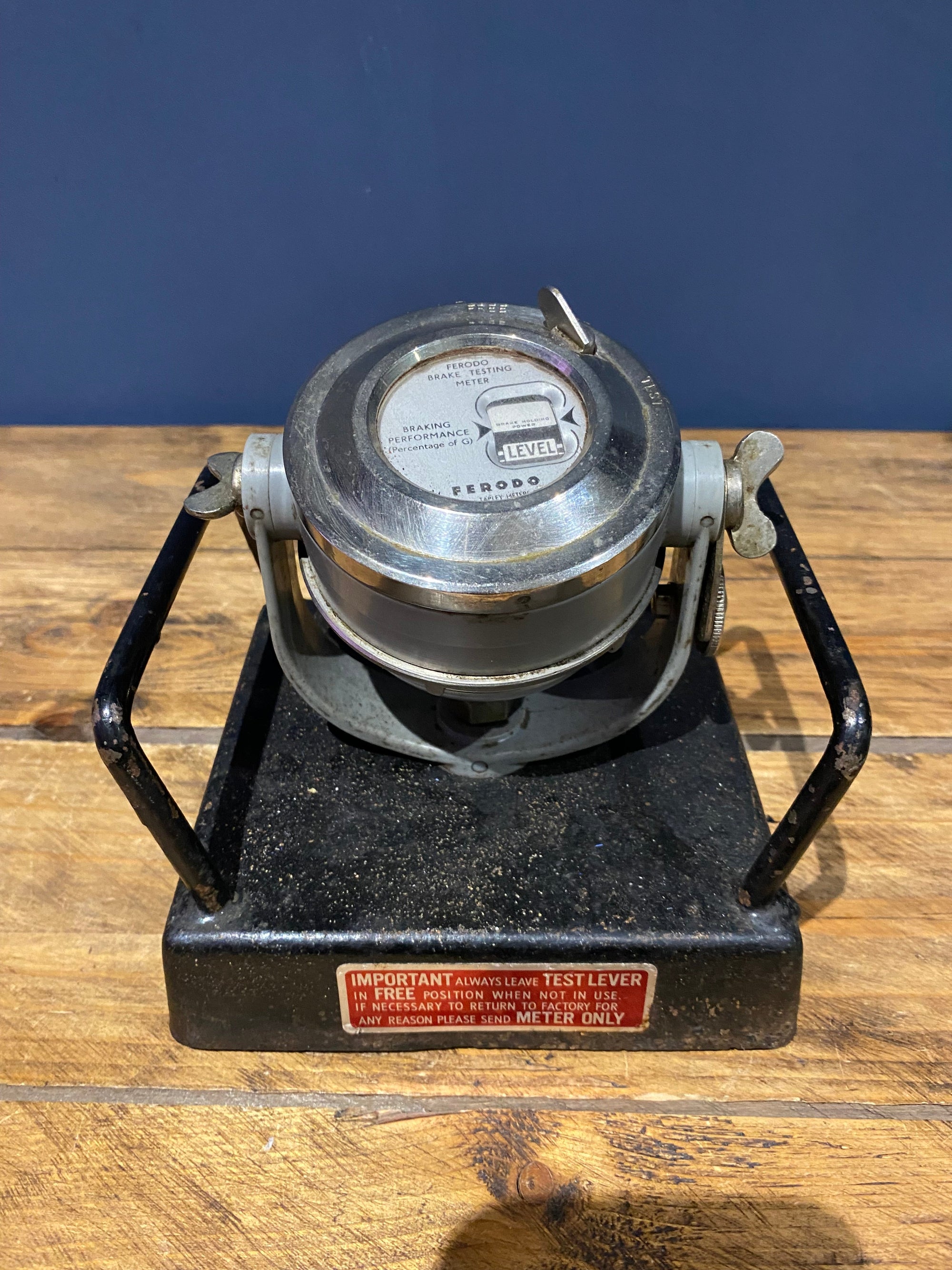 Vintage Ferodo Brake Tester , Brake Testing , Tapley Meters