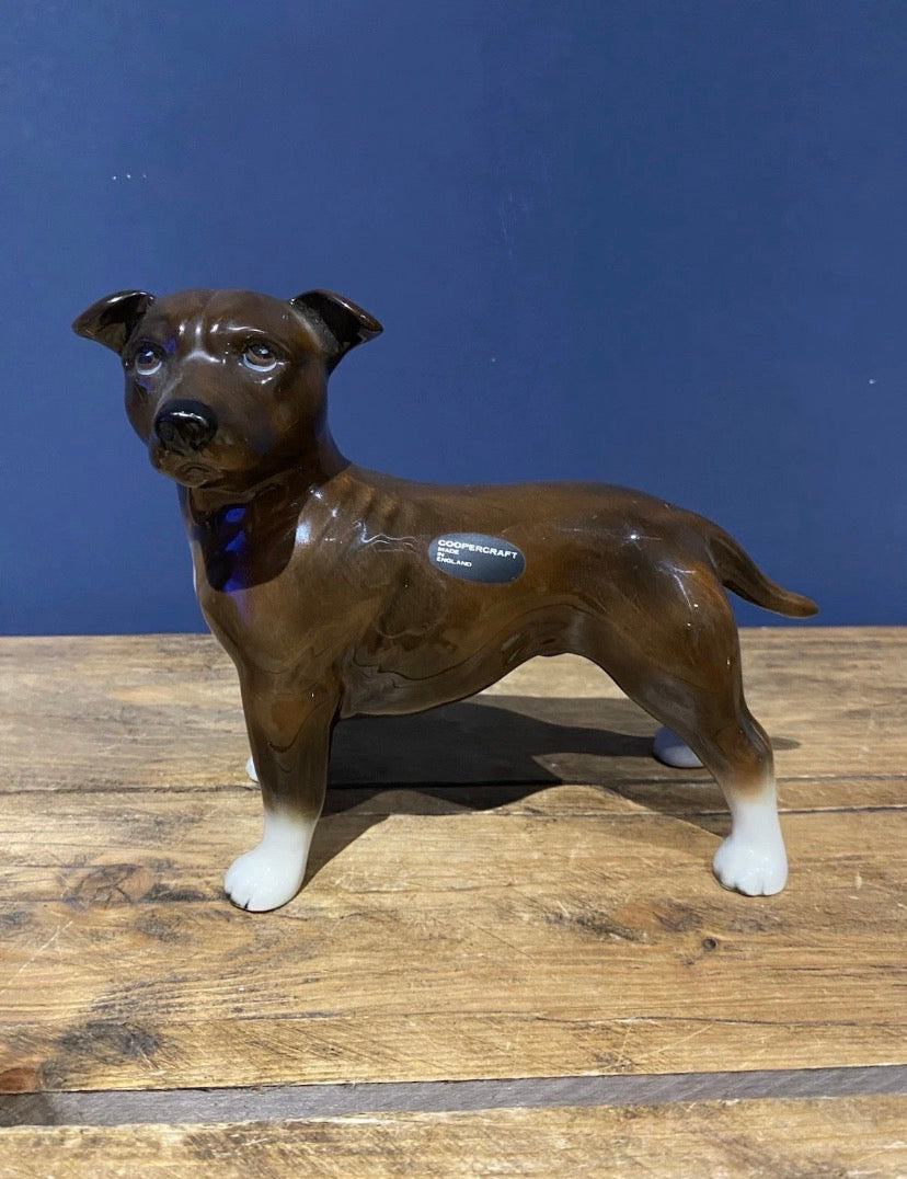 Vintage Coopercraft Staffordshire Bull Terrier Figure