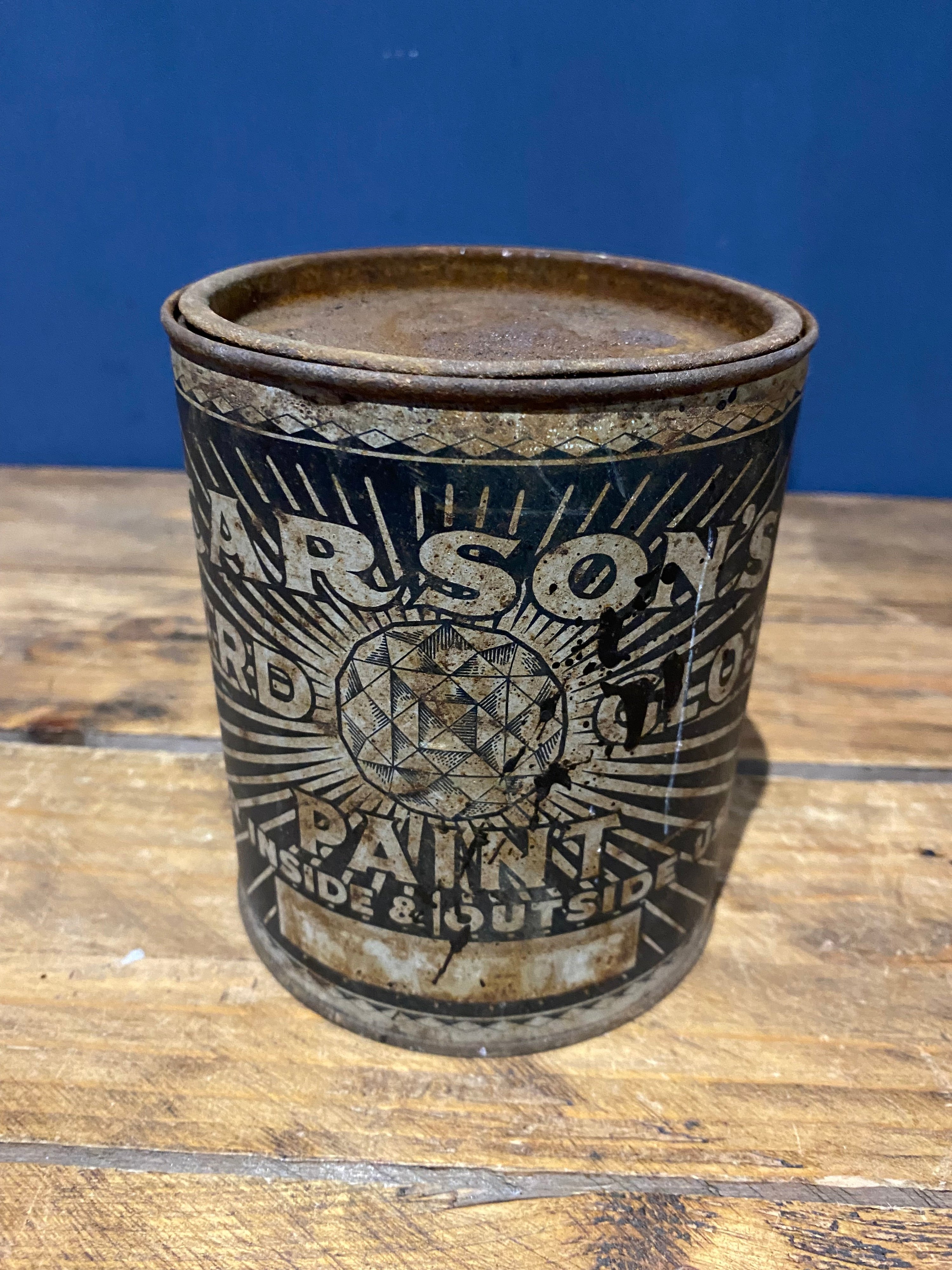 Antique / Vintage. Rare Carson’s Paint Tin , Full , As Found Condition