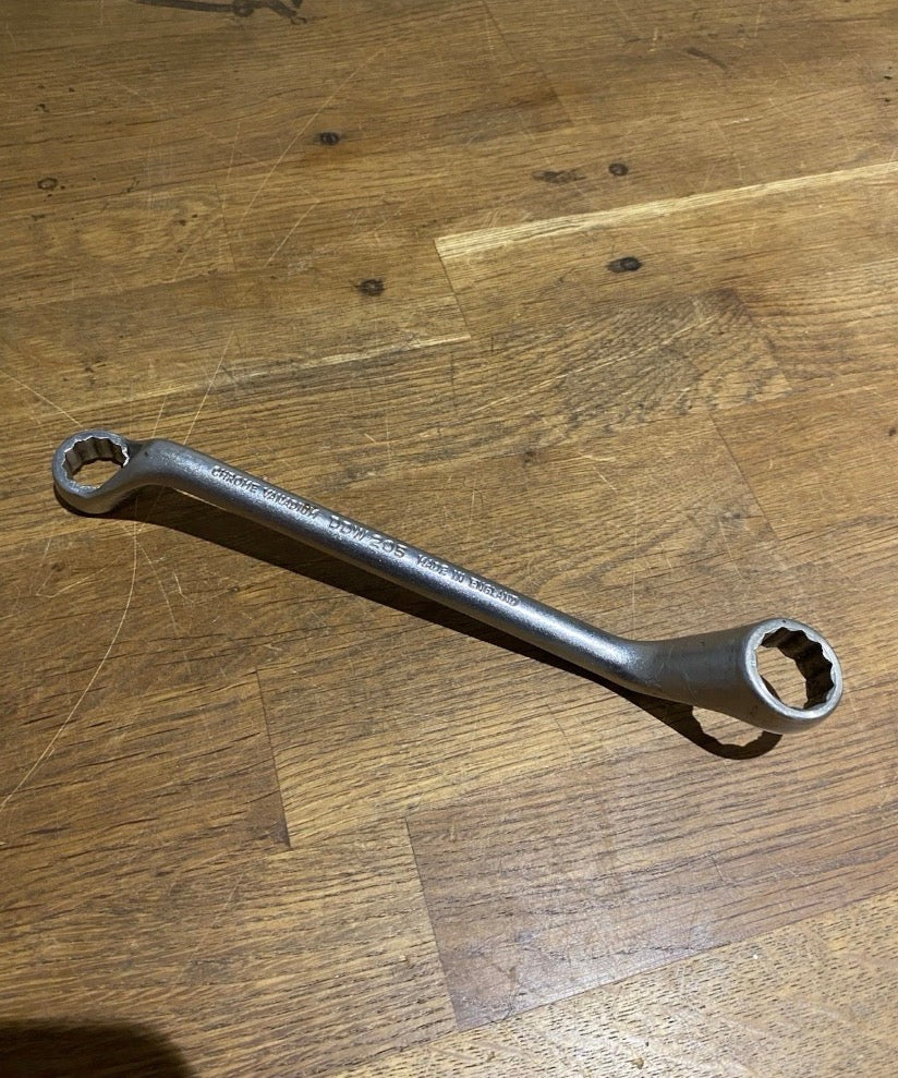 Vintage King Dick Offset Ring Spanner Ddw205 , 3/8bs, 5/16W + 7/16BS , 3/8W