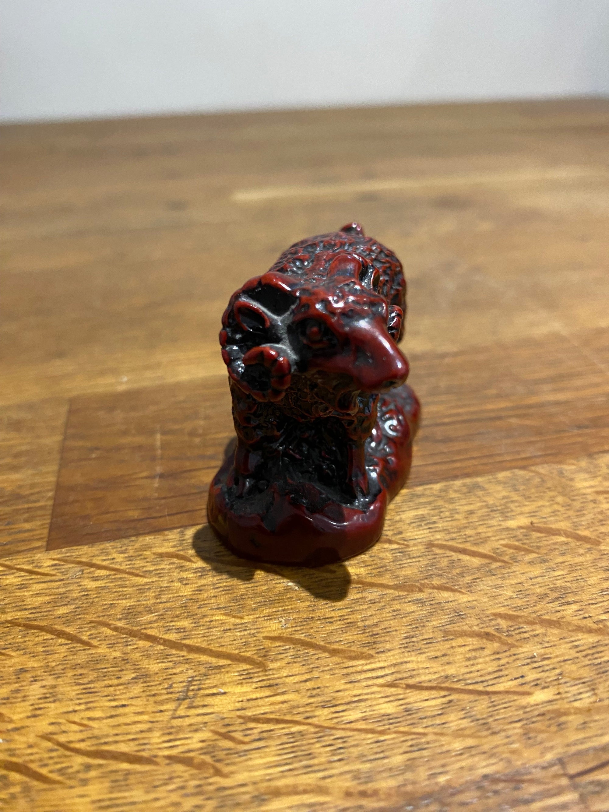 Miniature chinese year of the ram resin figure.