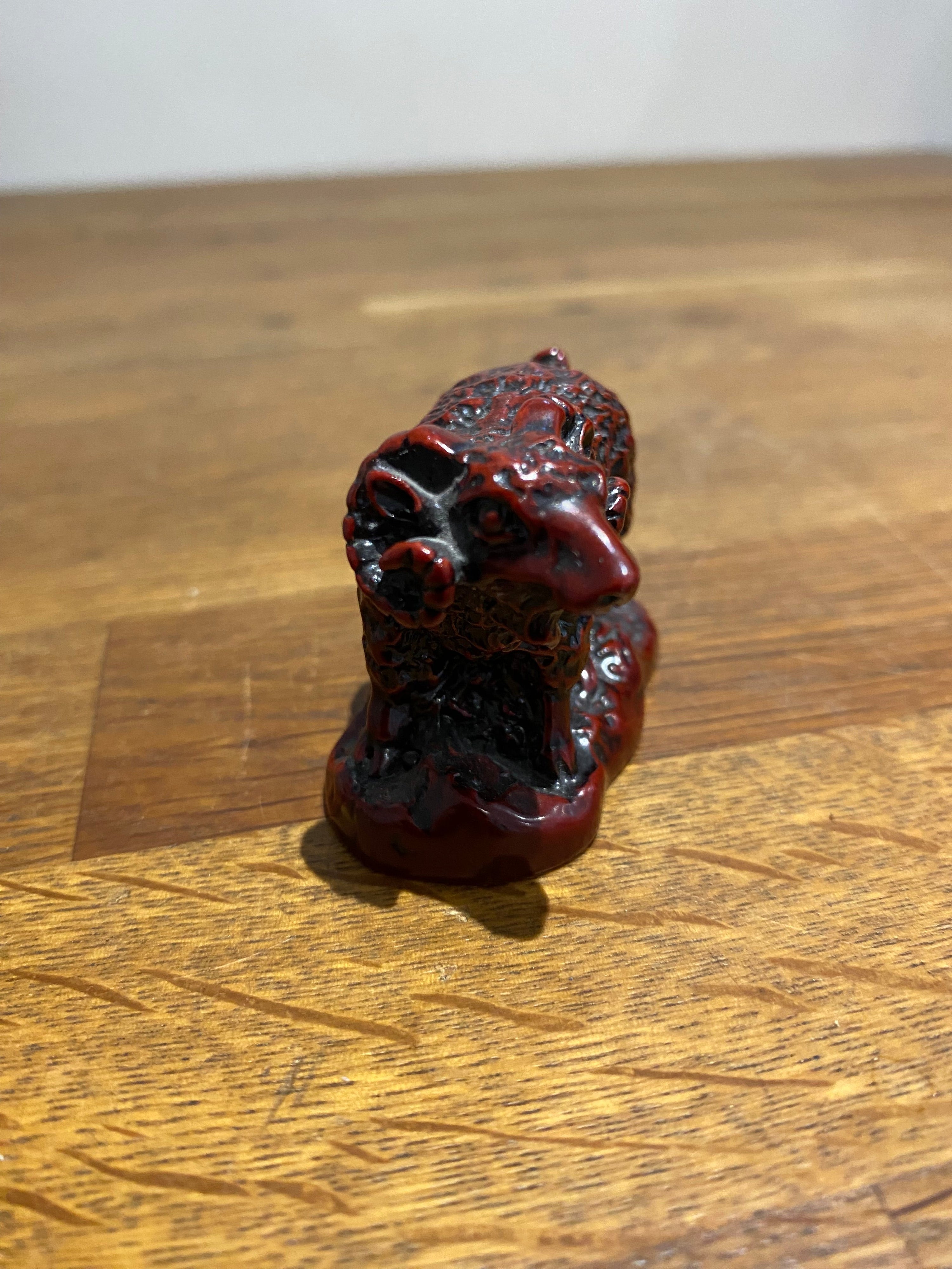 Miniature chinese year of the ram resin figure.