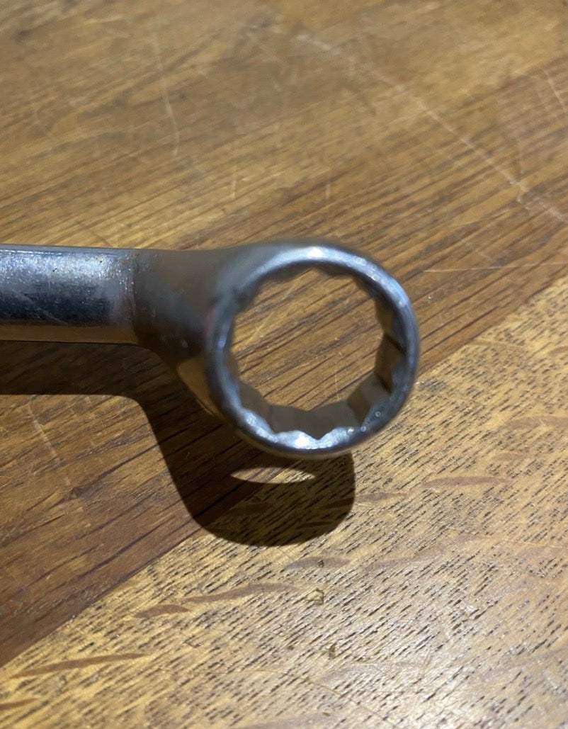 Vintage Bedford Offset Ring Spanner , 3/4af & 5/8af