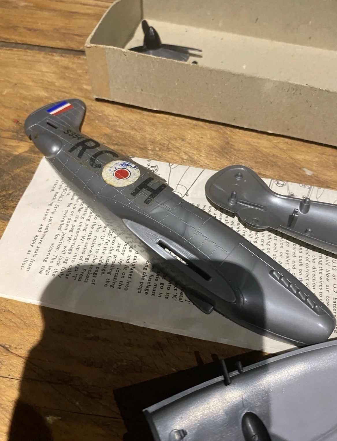 Vintage Scalecraft Electric Spitfire Model , Part Kit Or Spares.