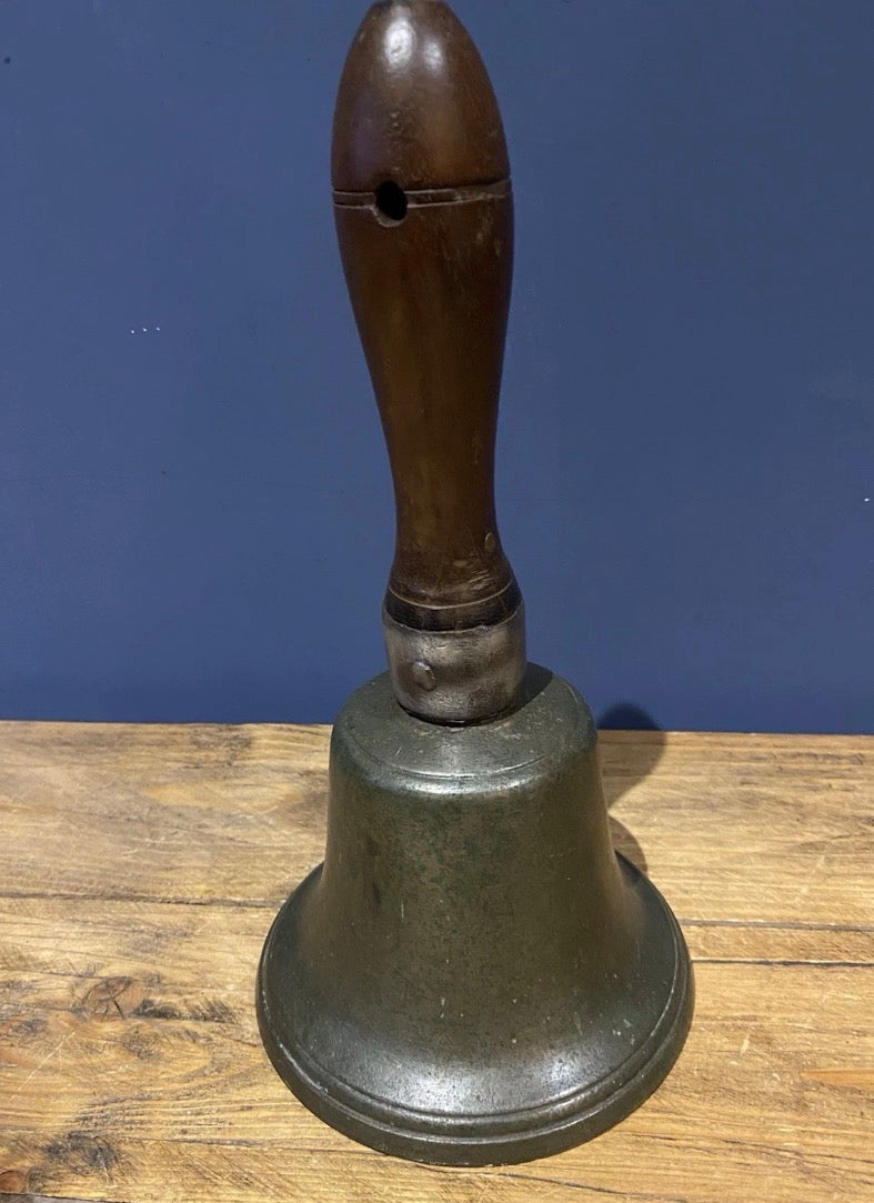 Vintage/ Antique 3:8 , 11.5 Inch Tall Hand Bell/ School Bell