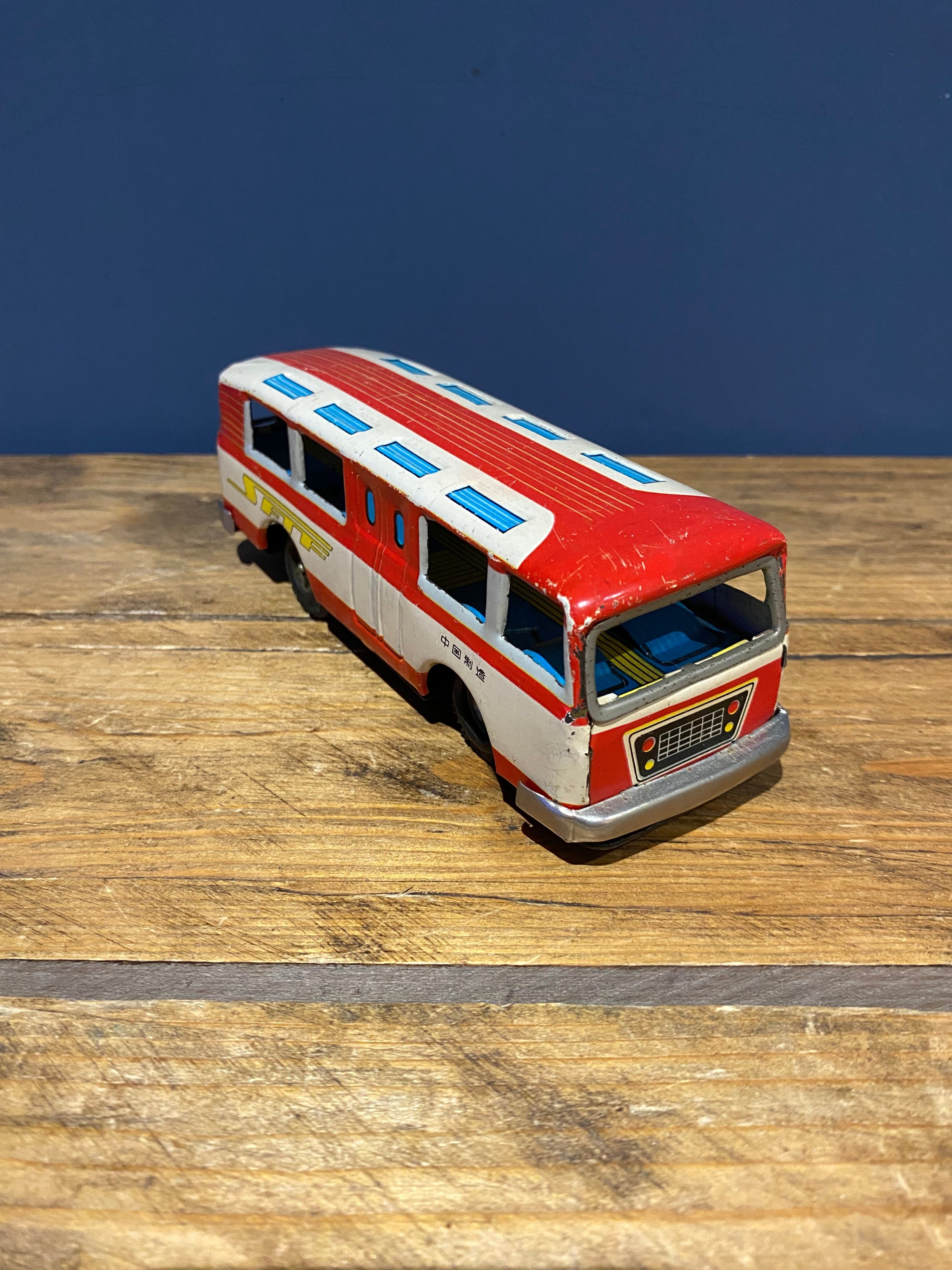 Vintage Tinplate SFTF , Made In China , Tinplate Bus