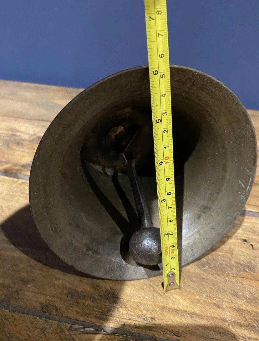 Vintage/ Antique 3:8 , 11.5 Inch Tall Hand Bell/ School Bell