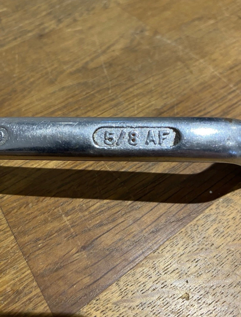 Vintage Bedford Offset Ring Spanner , 3/4af & 5/8af