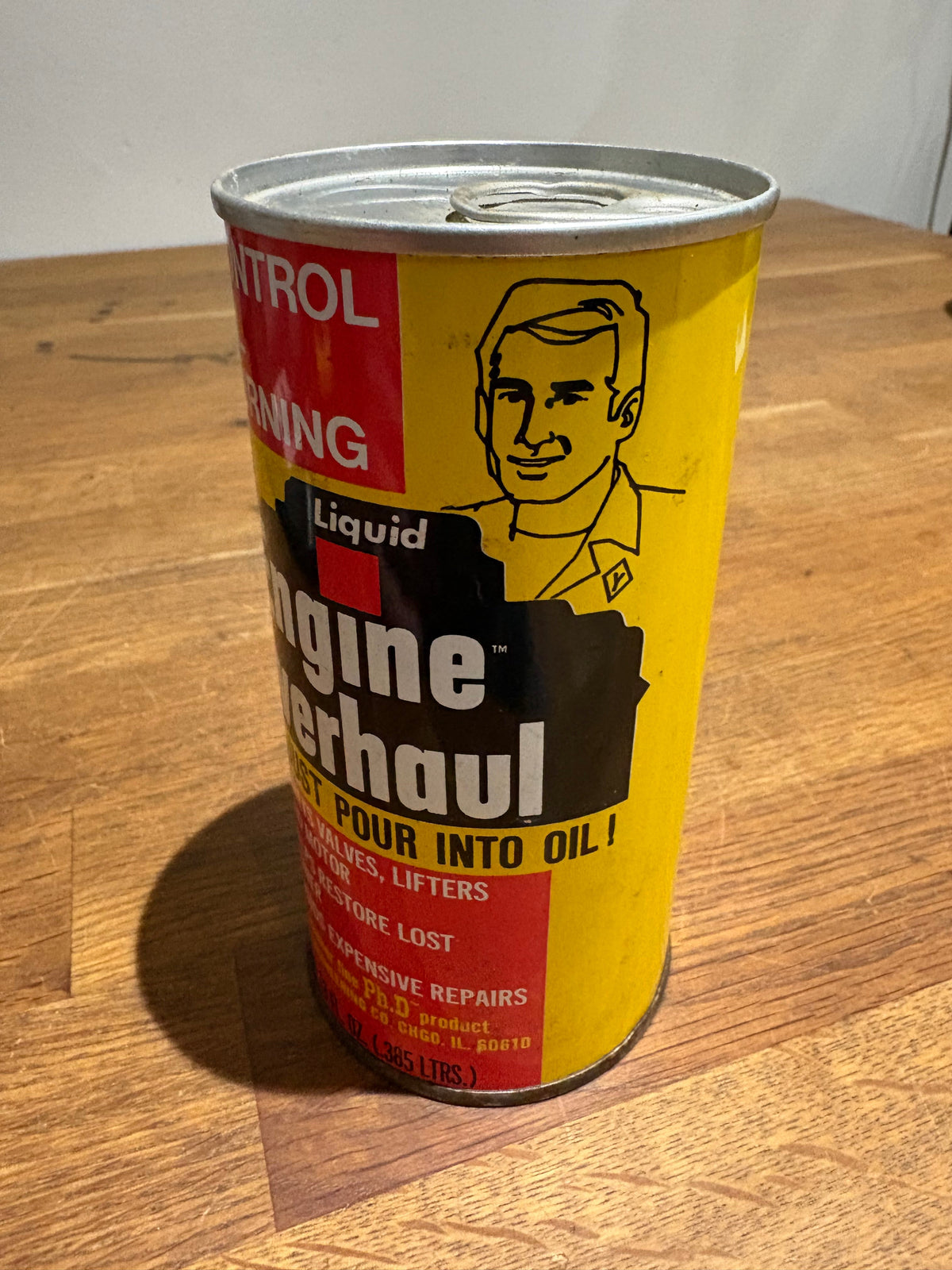 Vintage Liquid Engine Overhaul Can / Oil Can . Ph.d Product , Yale Engineering