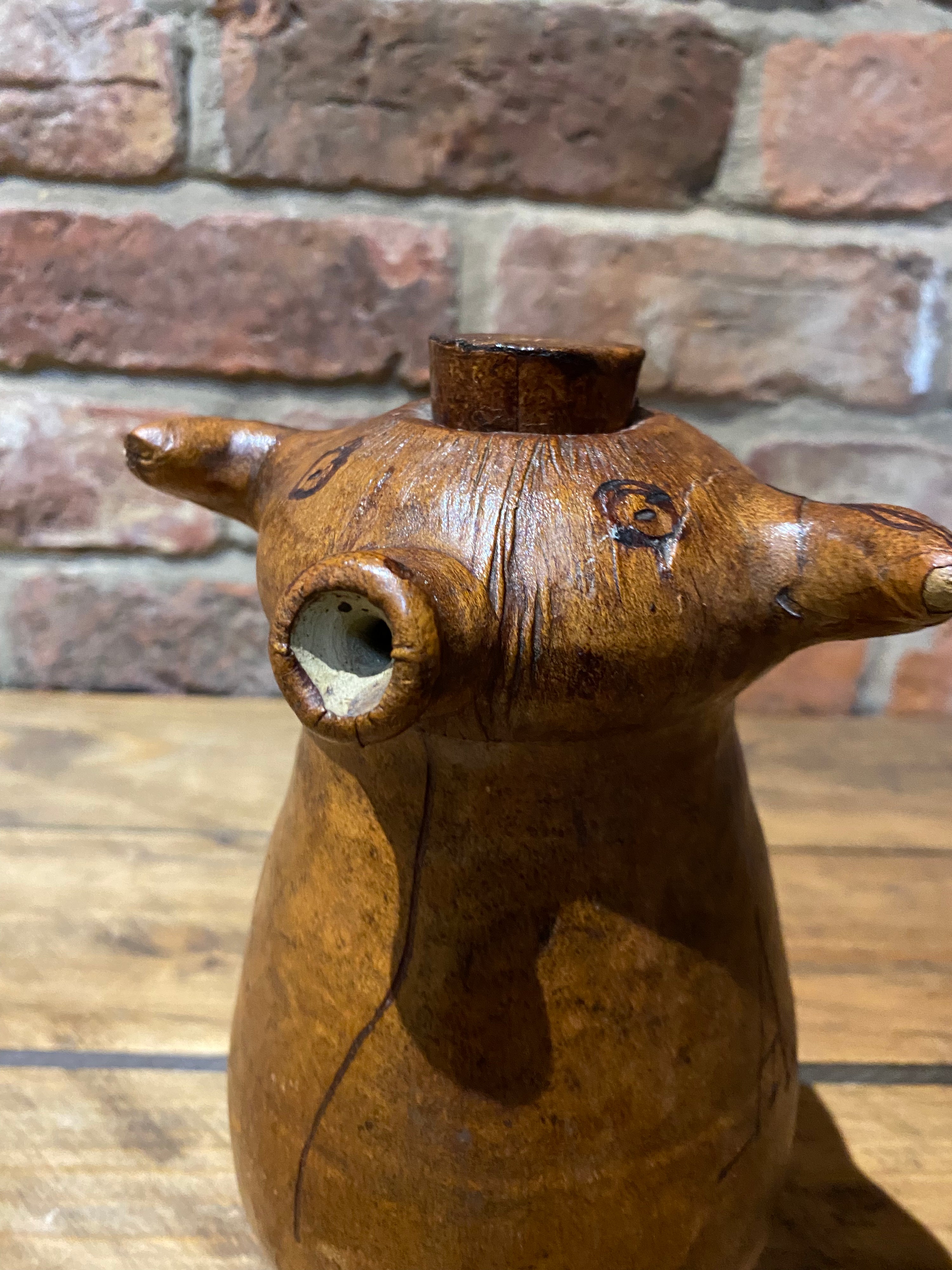 Vintage Spanish Leather Covered Jug or Bottle | Leather Decanter | Wilson Fox Antiques