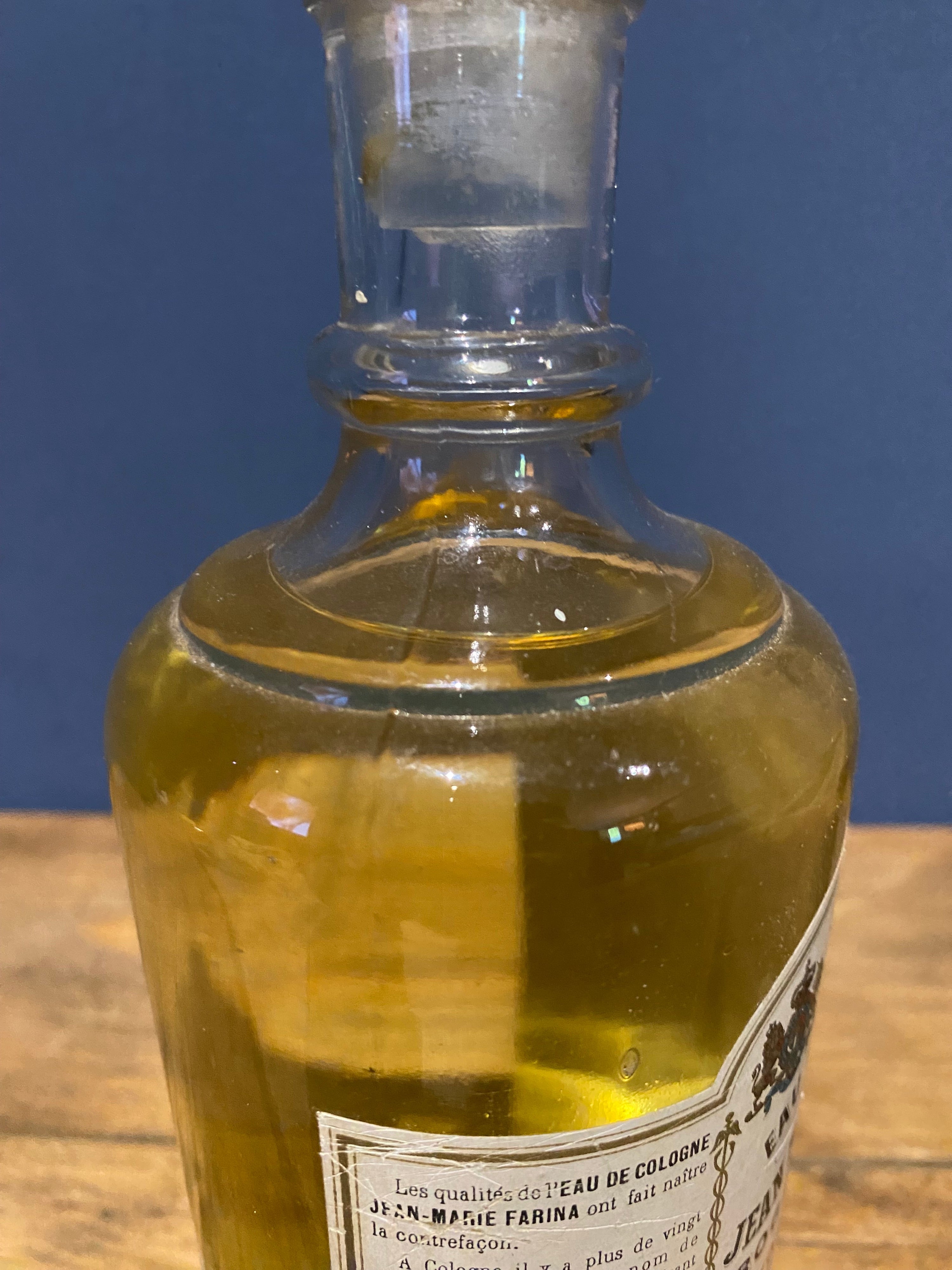 Antique Jean Marie Farina, Roger & Gallet , Eau De Cologne. Full Bottle, Rare
