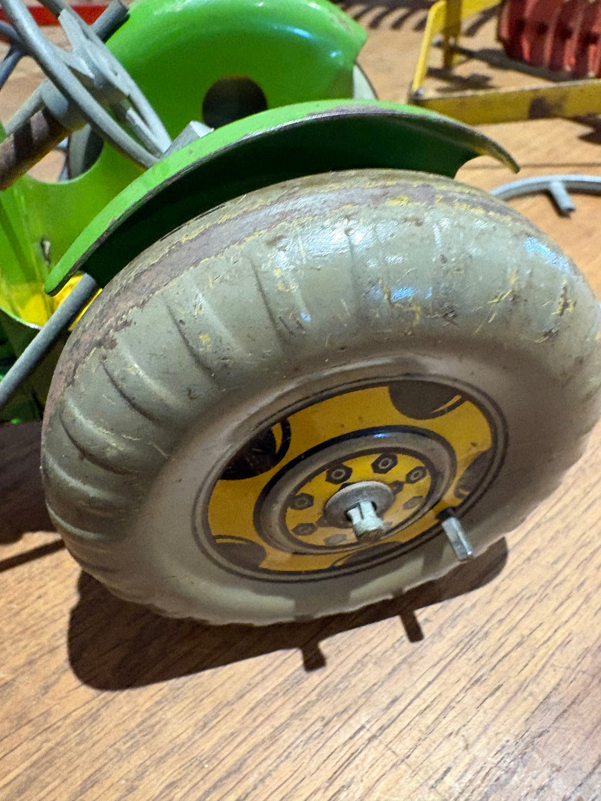 Vintage Mettoy Tin Plate Tractor And Trailer And Other Bits, Spares Or Repairs