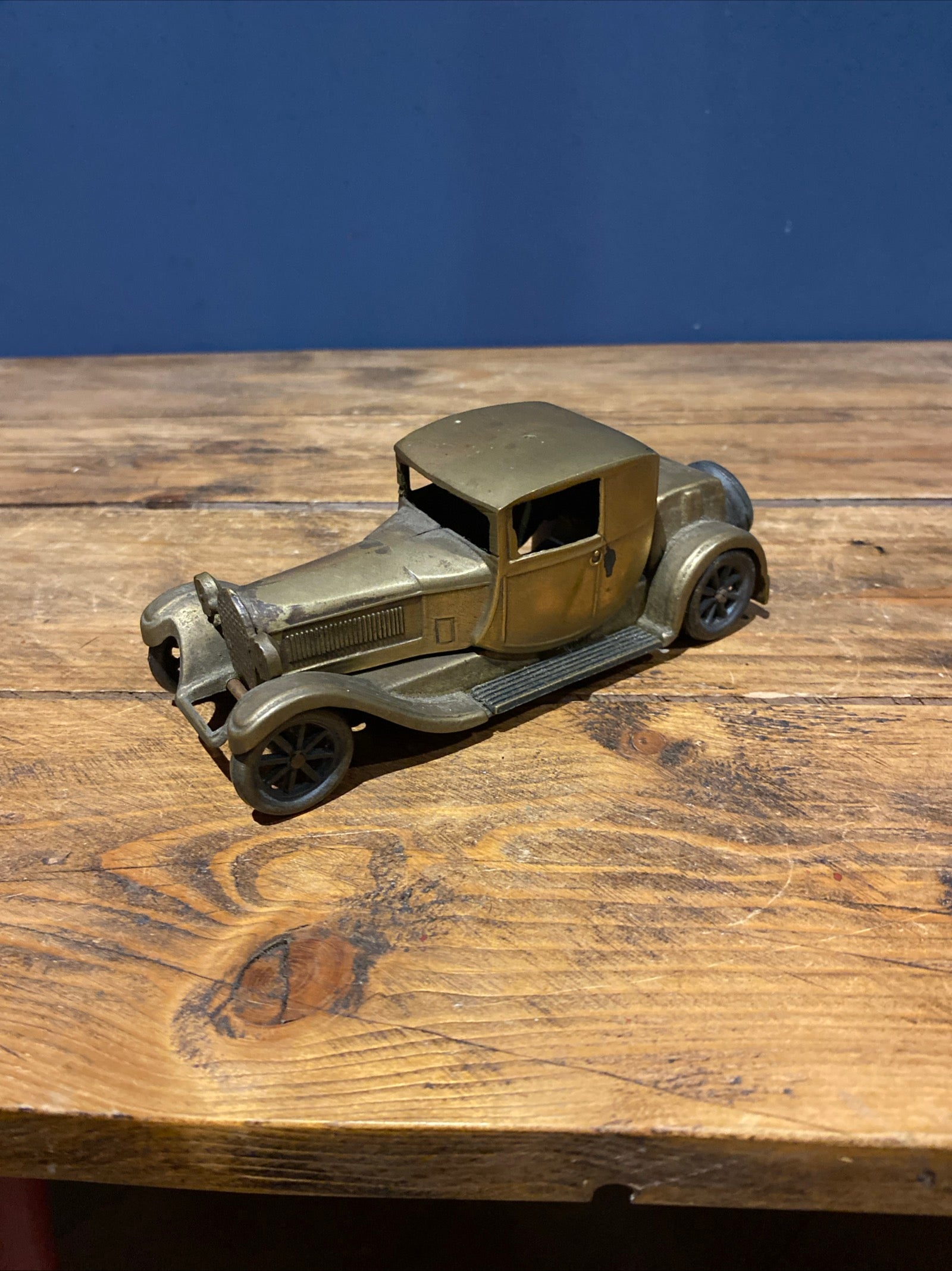 Vintage F.A.L. 1928 Bugatti Type 44, Made In Italy , Brass Model Car