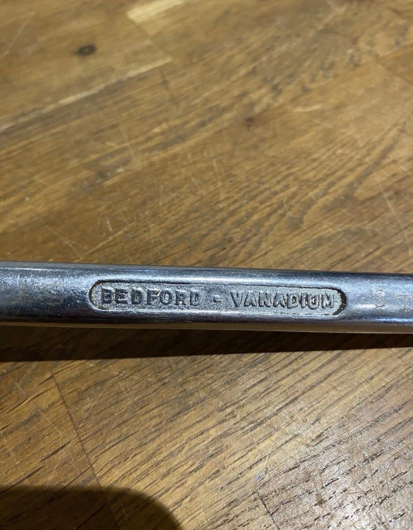 Vintage Bedford Offset Ring Spanner , 3/4af & 5/8af