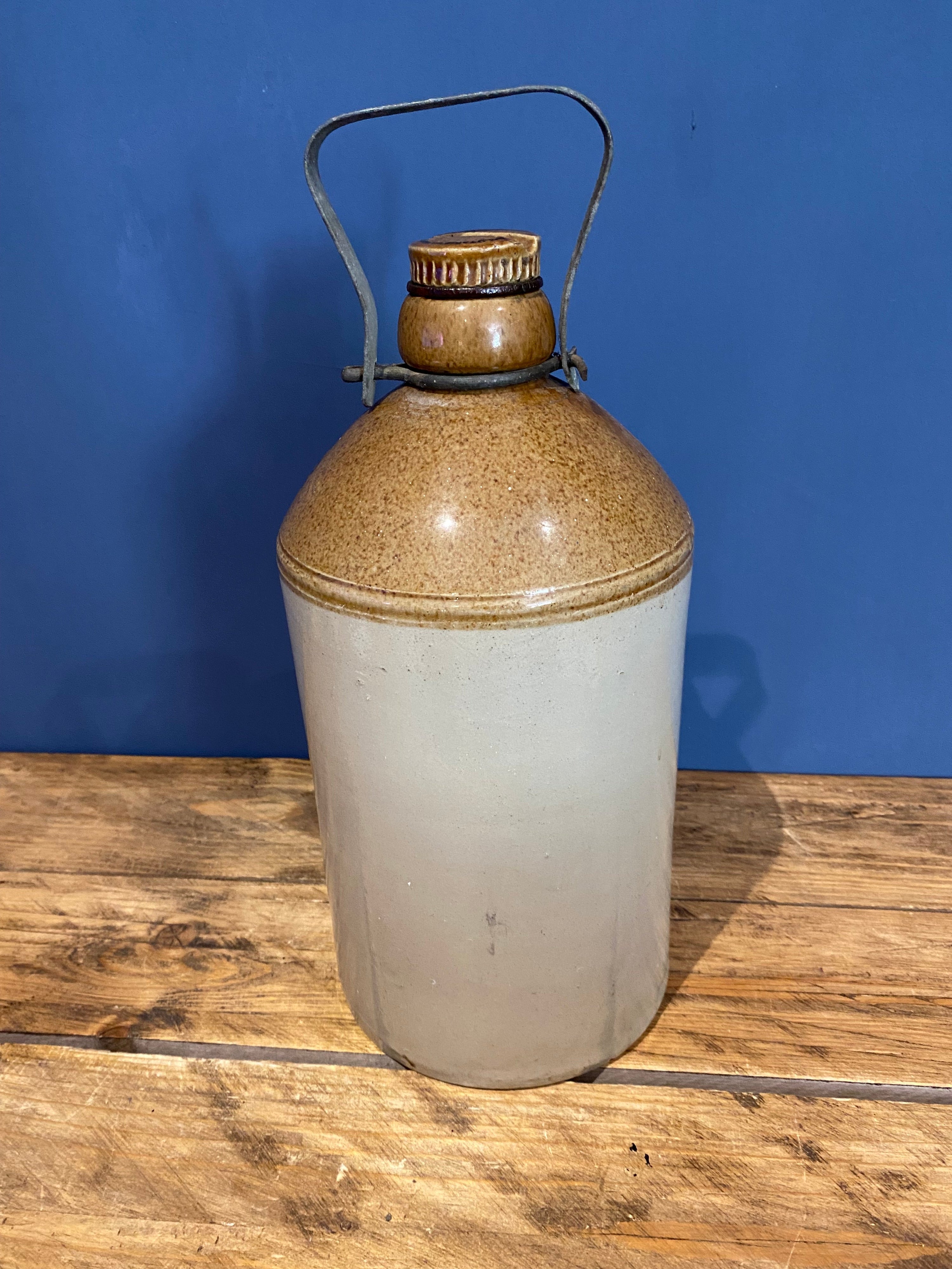 Vintage Salutaris Water Co , Stoneware Bottle / Flagon / Pot