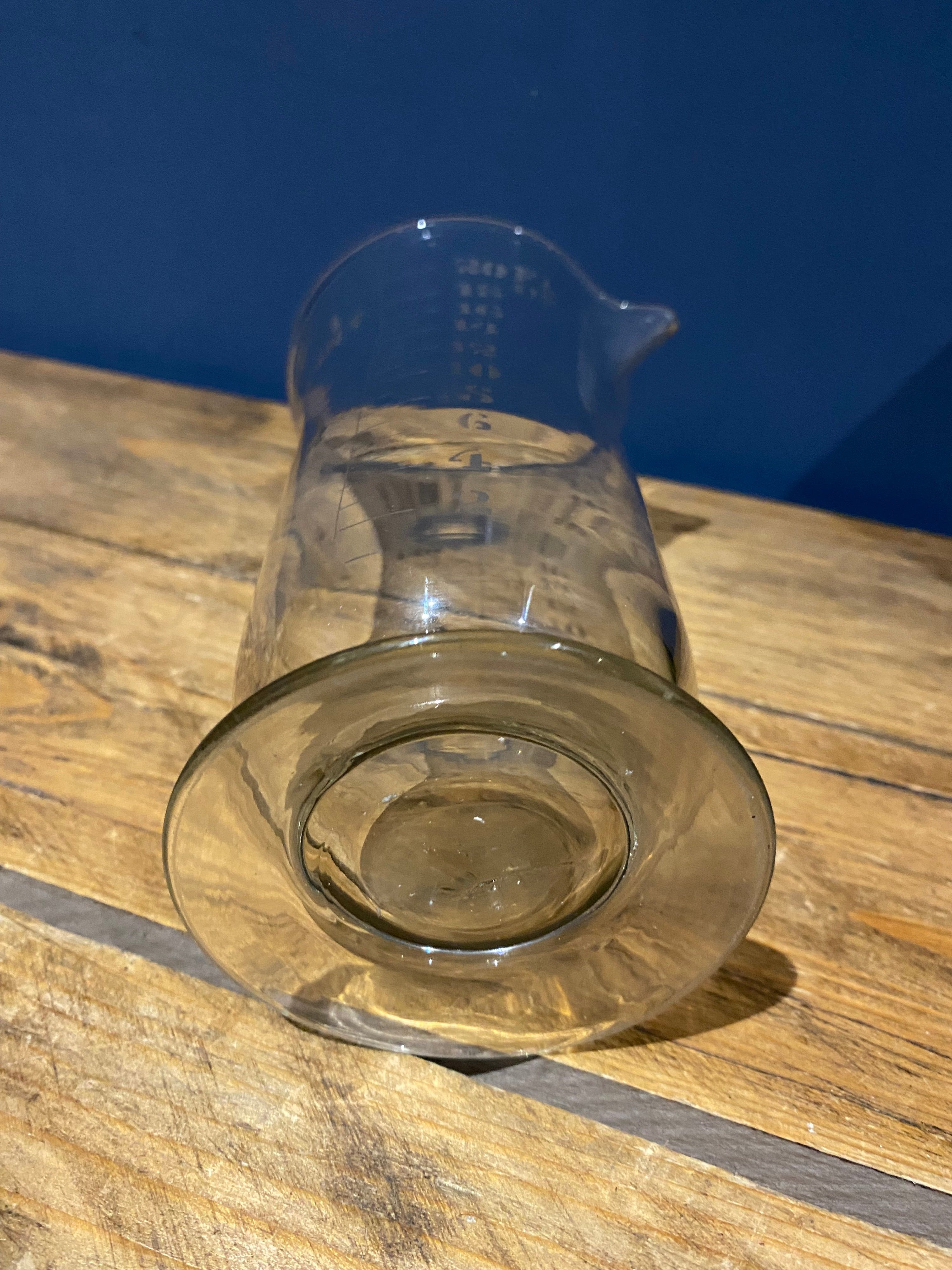 Vintage Apothecary Glass Pint Measuring Beaker / Jug