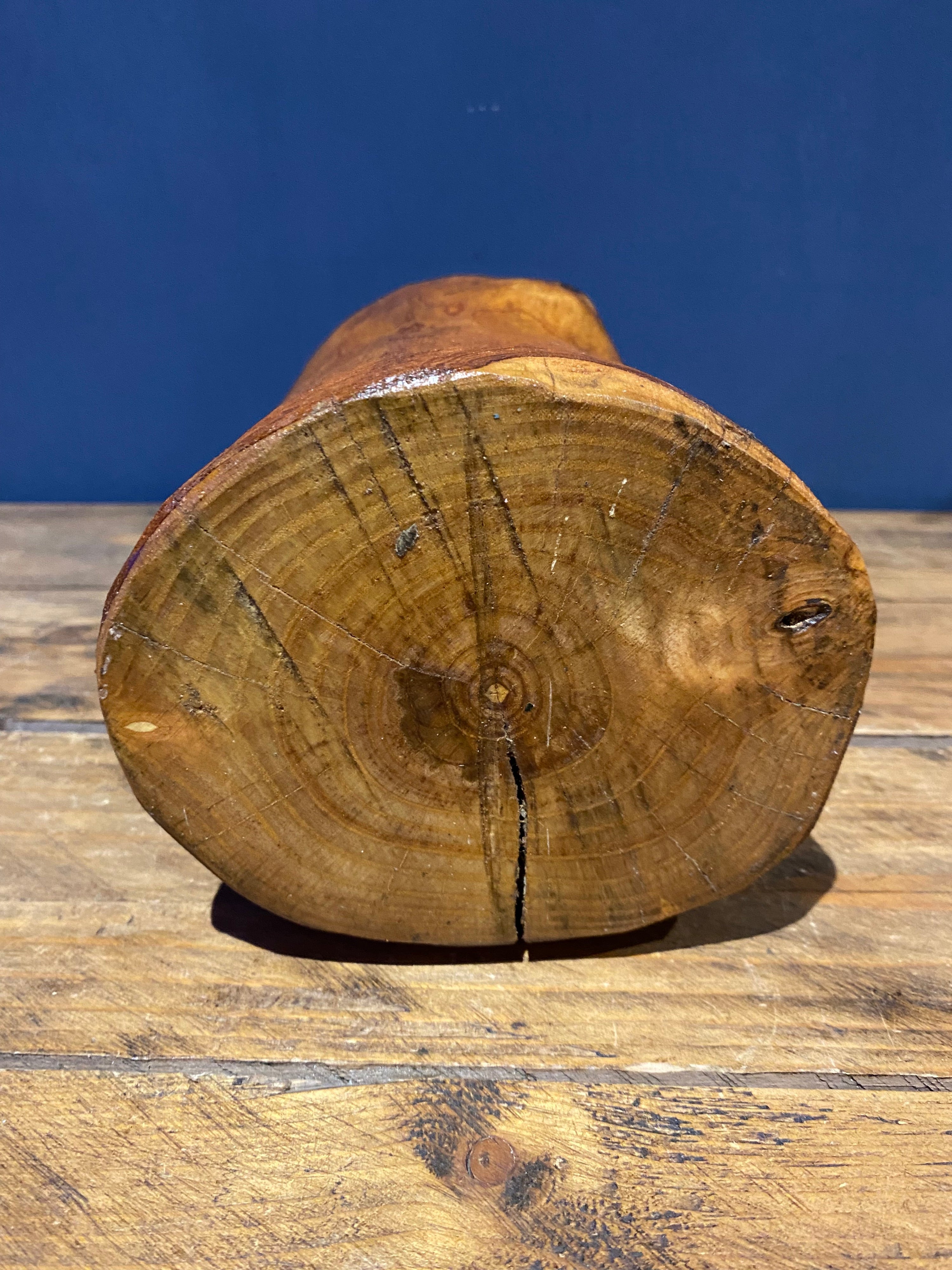 Handmade log doorstop
