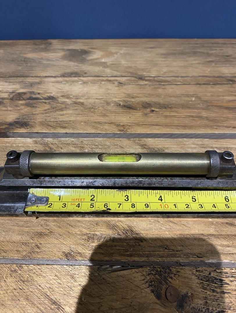 Antique Brass And Cast Machine Level, Spirit Level
