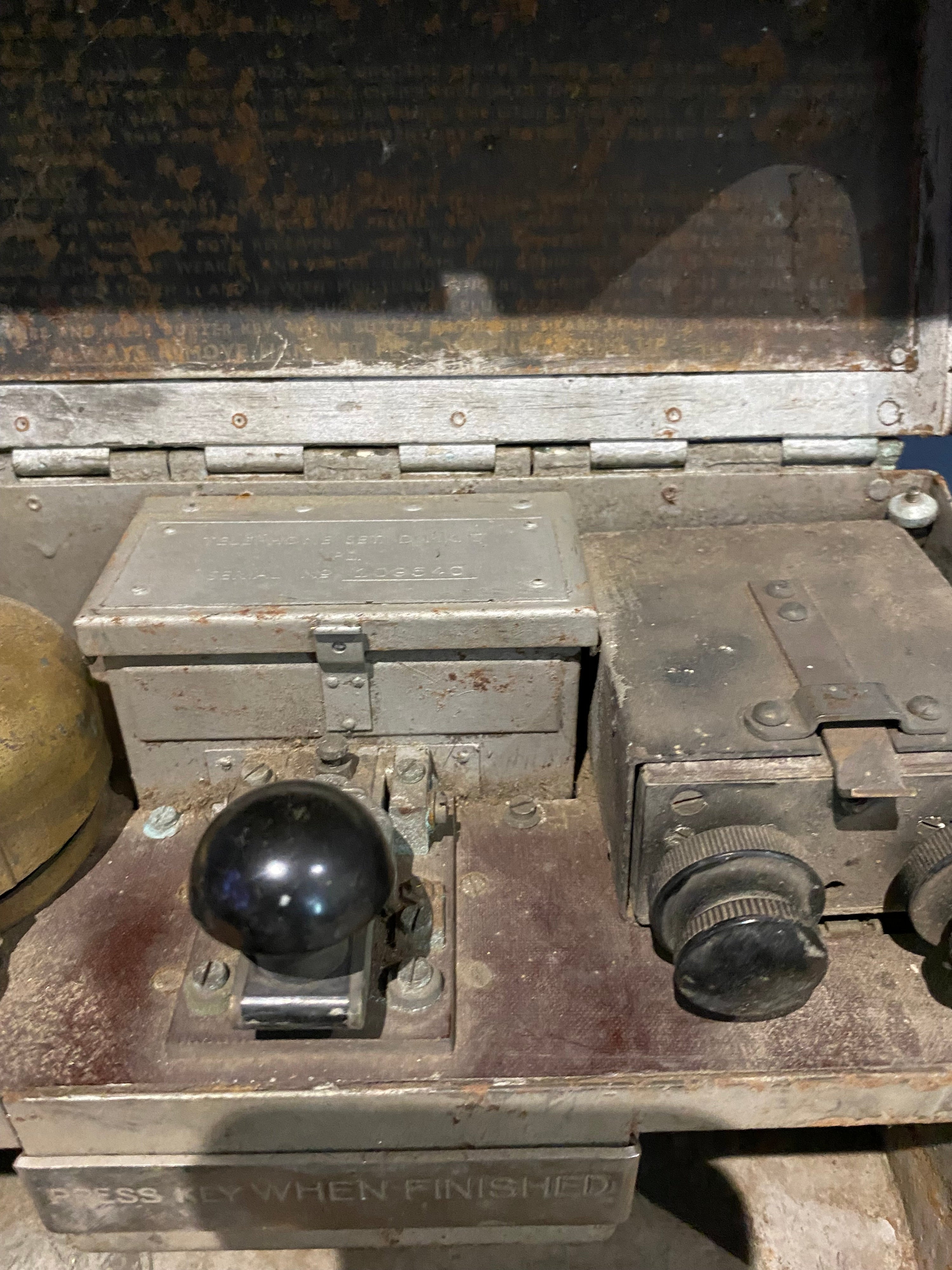 Rare WW2 British Army Telephone Set D Mark VII Field Telephone, Police Marked