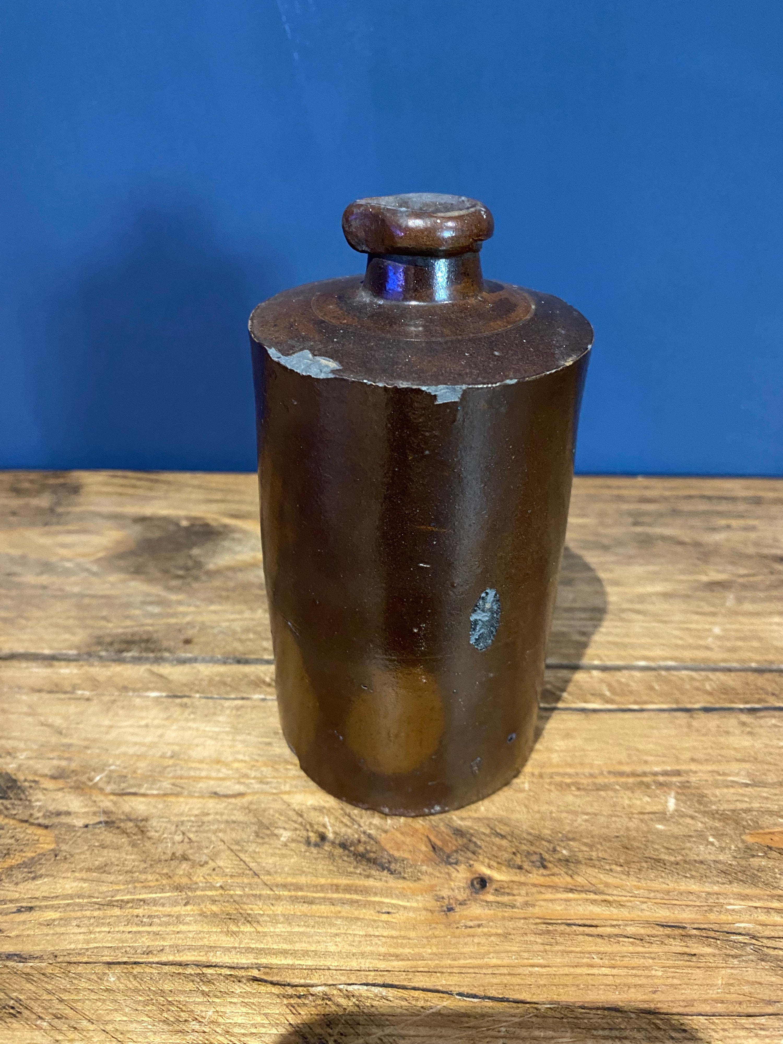 Vintage Stoneware Salt Glazed Ink Bottle