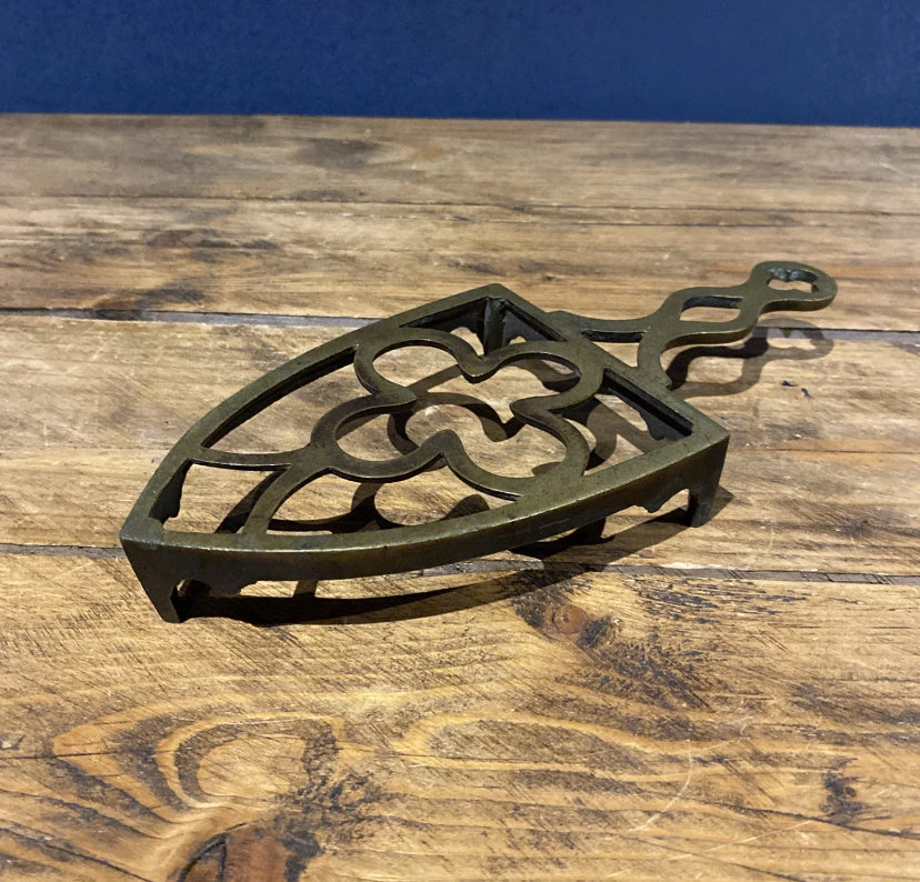 Nice Fireside Brass Trivet, For Sad Iron , Decorative