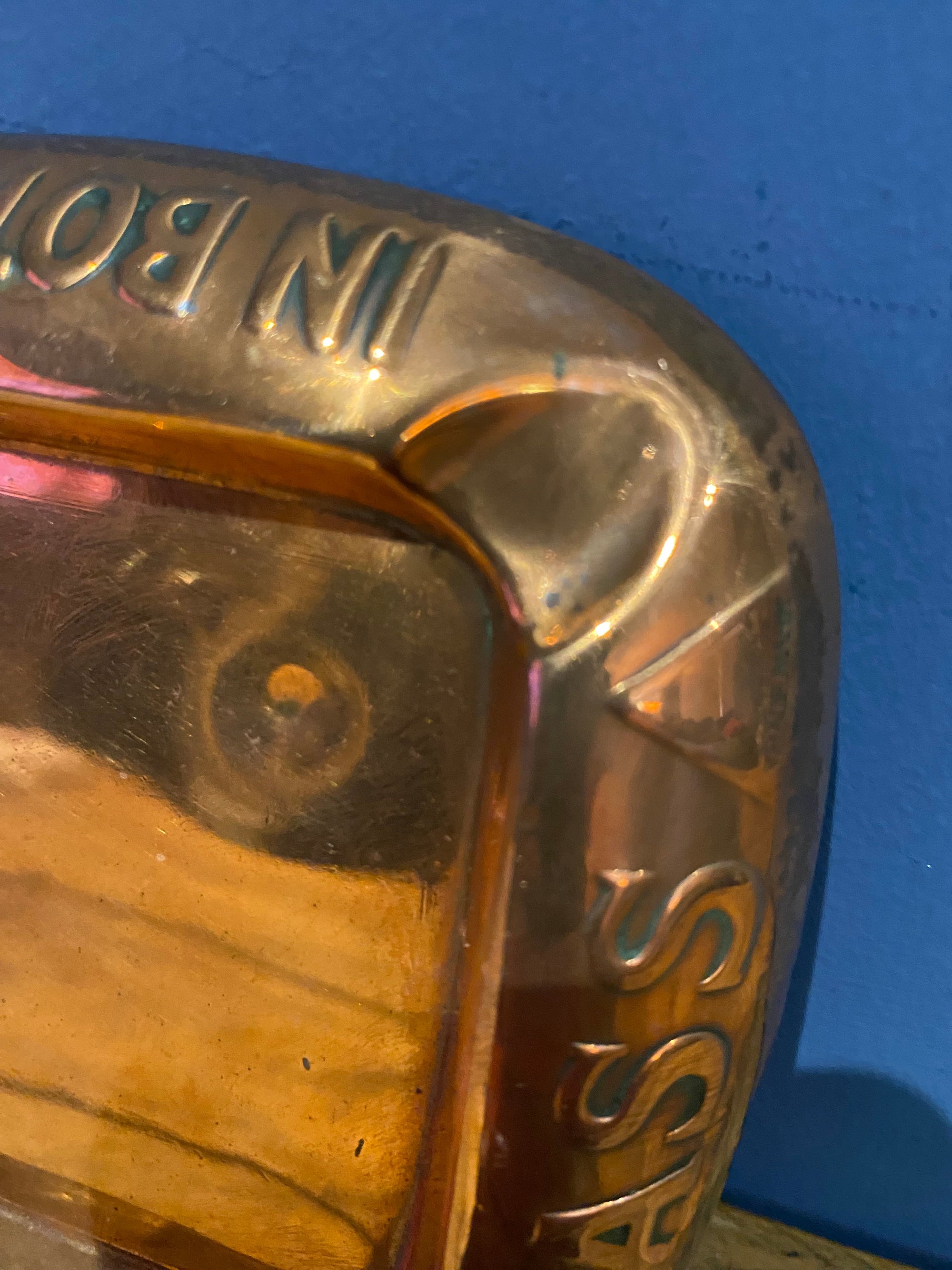 Vintage Bass Copper Ashtray , OCH Ltd, Nice Early Item.
